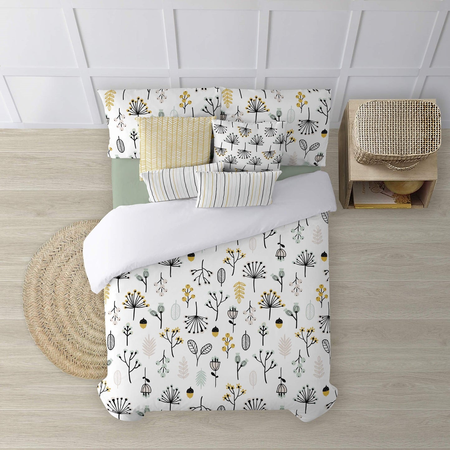 Funda nórdica con cuello de botella 100% algodón Santorini 2