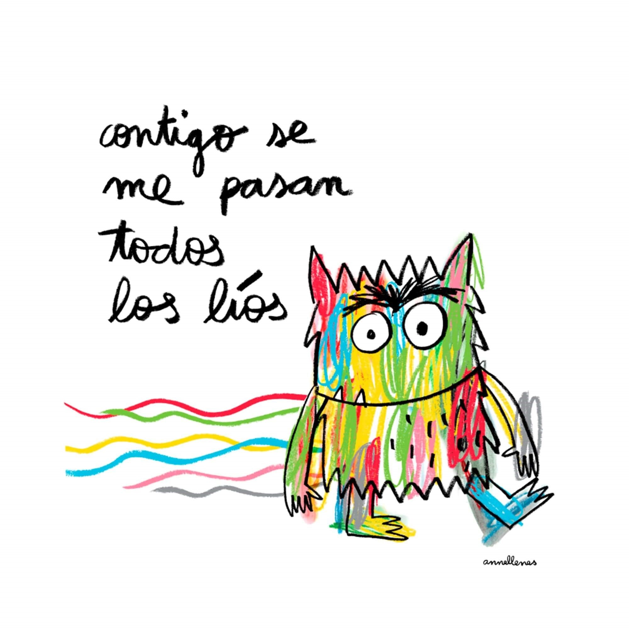 Funda nórdica con botones 100% algodón Líos Castellano 4