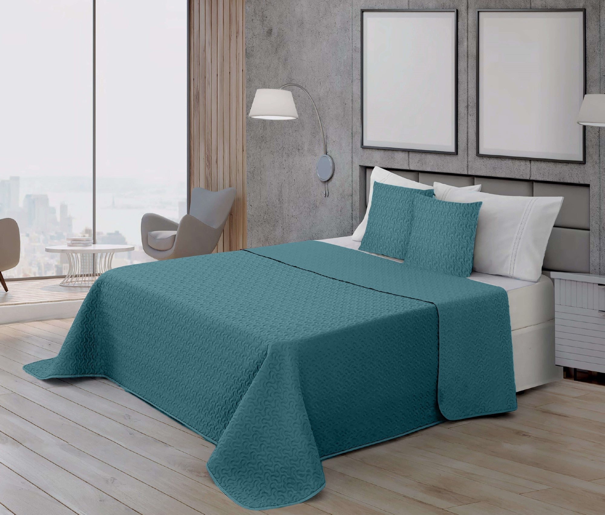 Bouti microsatén 100 gr modelo Petróleo para cama de 135 (235x270cm.) 0