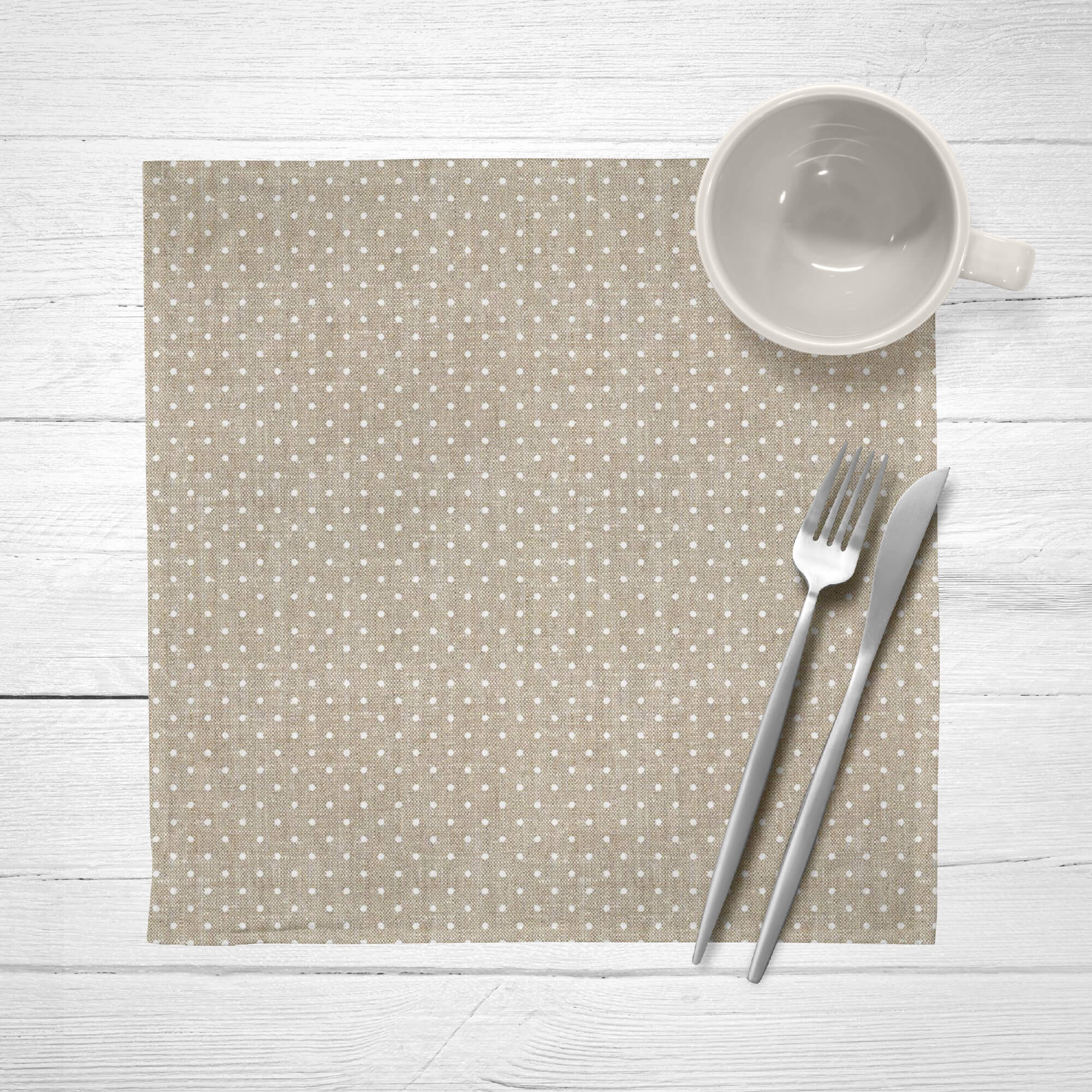 Pack 2 unidades servilletas Plumeti Blanco 100% algodón 45x45 cm 3