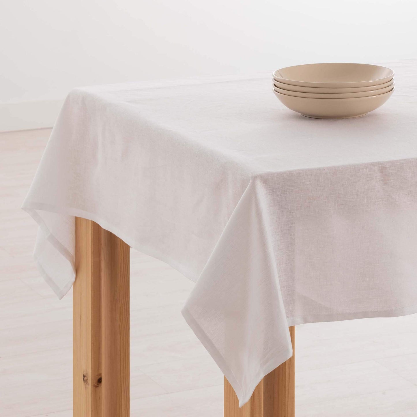 Mantel hidrofugo antimanchas Lino 100% Blanco 0