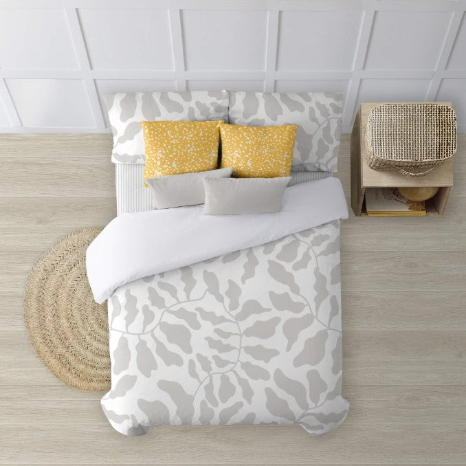 Funda nórdica con botones 100% algodón Chame Gris 3