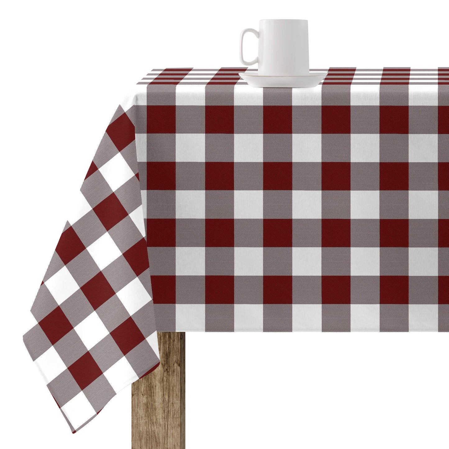 Nappe carrée marron résistante aux taches