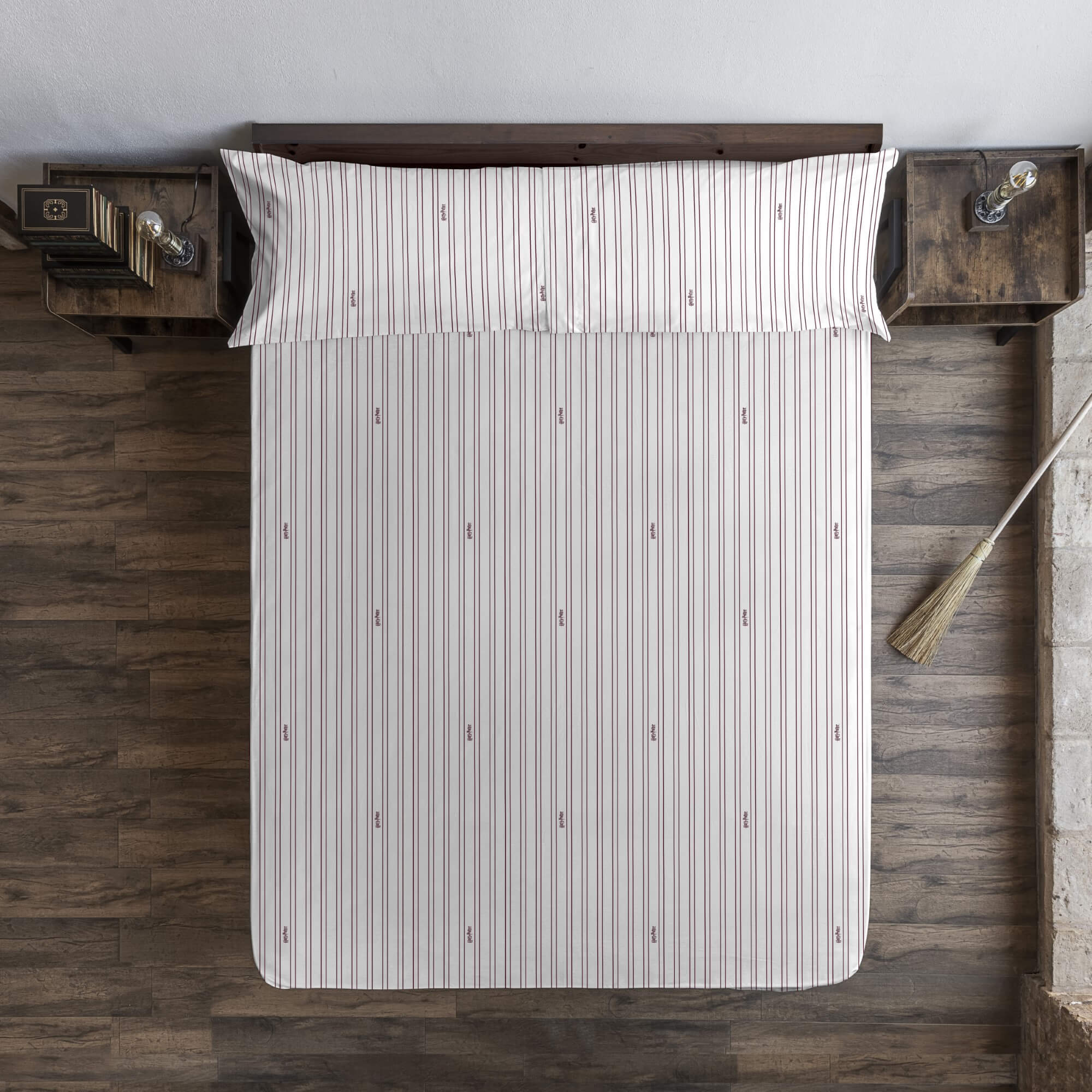 Bajera Hpotter Rayas Burdeos 100% algodón 2