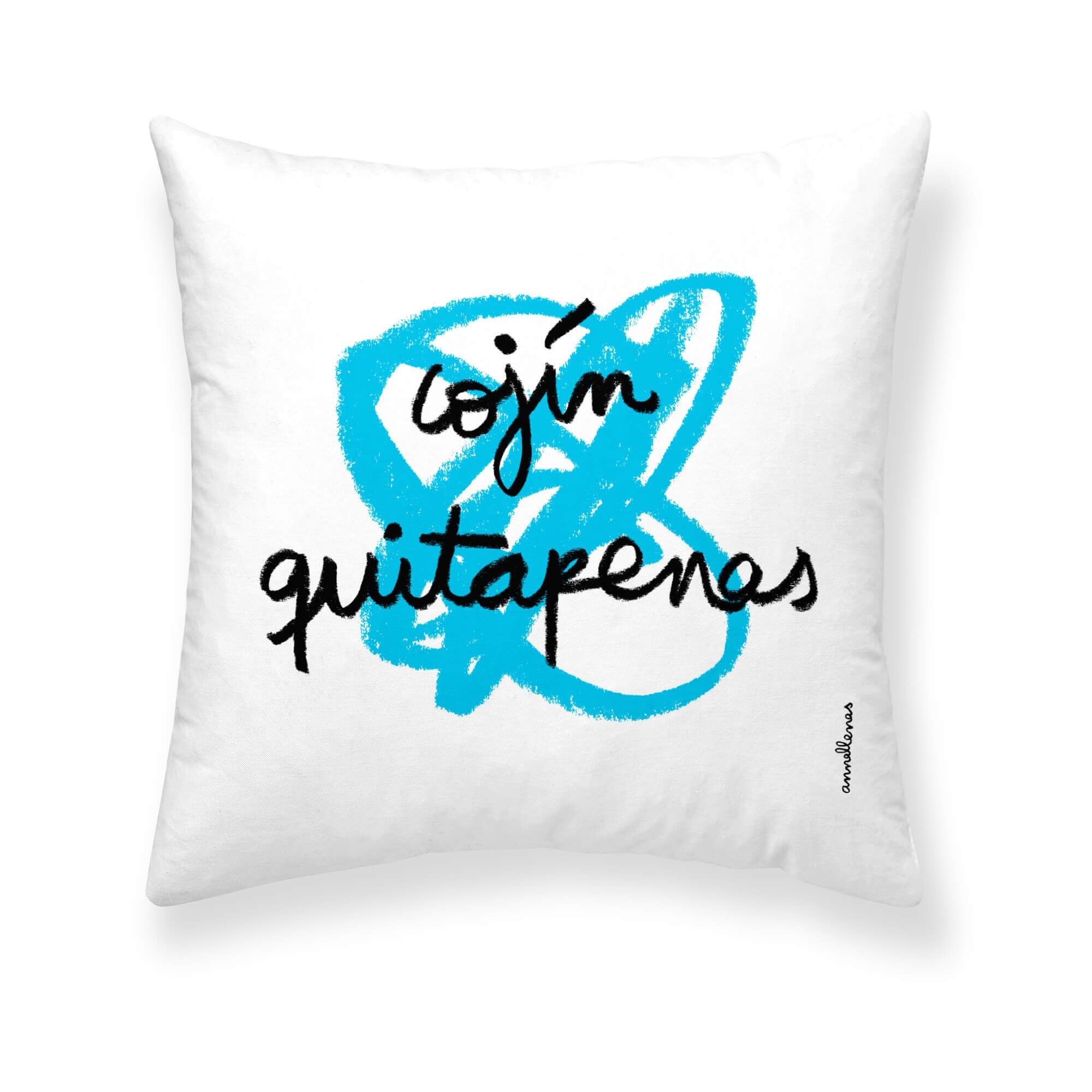 Funda de cojín 100% algodón 50x50 cm Quitapenas de Anna Llenas en castellano 2