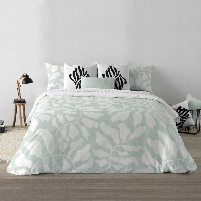 Funda nórdica con botones 100% algodón Chame Mint 4