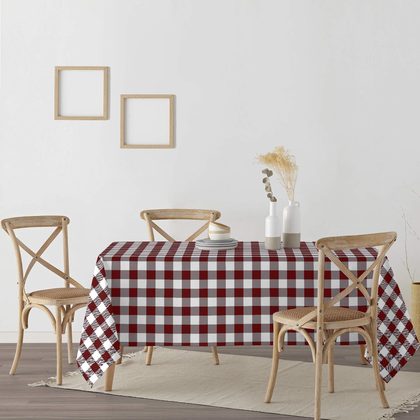 Nappe carrée marron résistante aux taches
