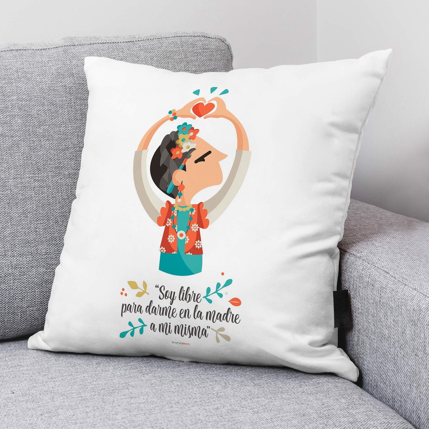 Funda de cojín 100% algodón 50x50 cm Frida de Tutti Confetti 2