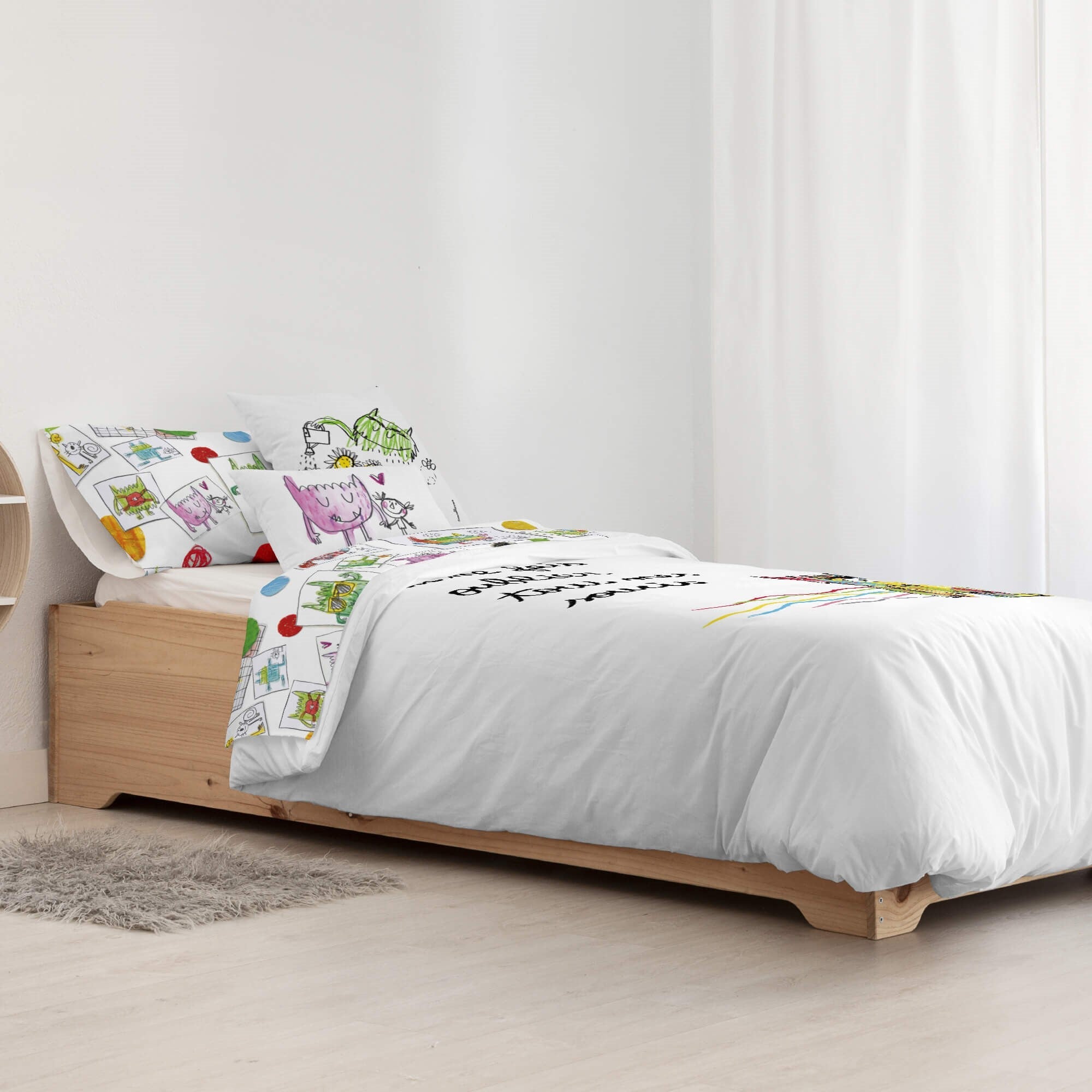 Funda nórdica con cuello de botella 100% algodón Líos Francés 3