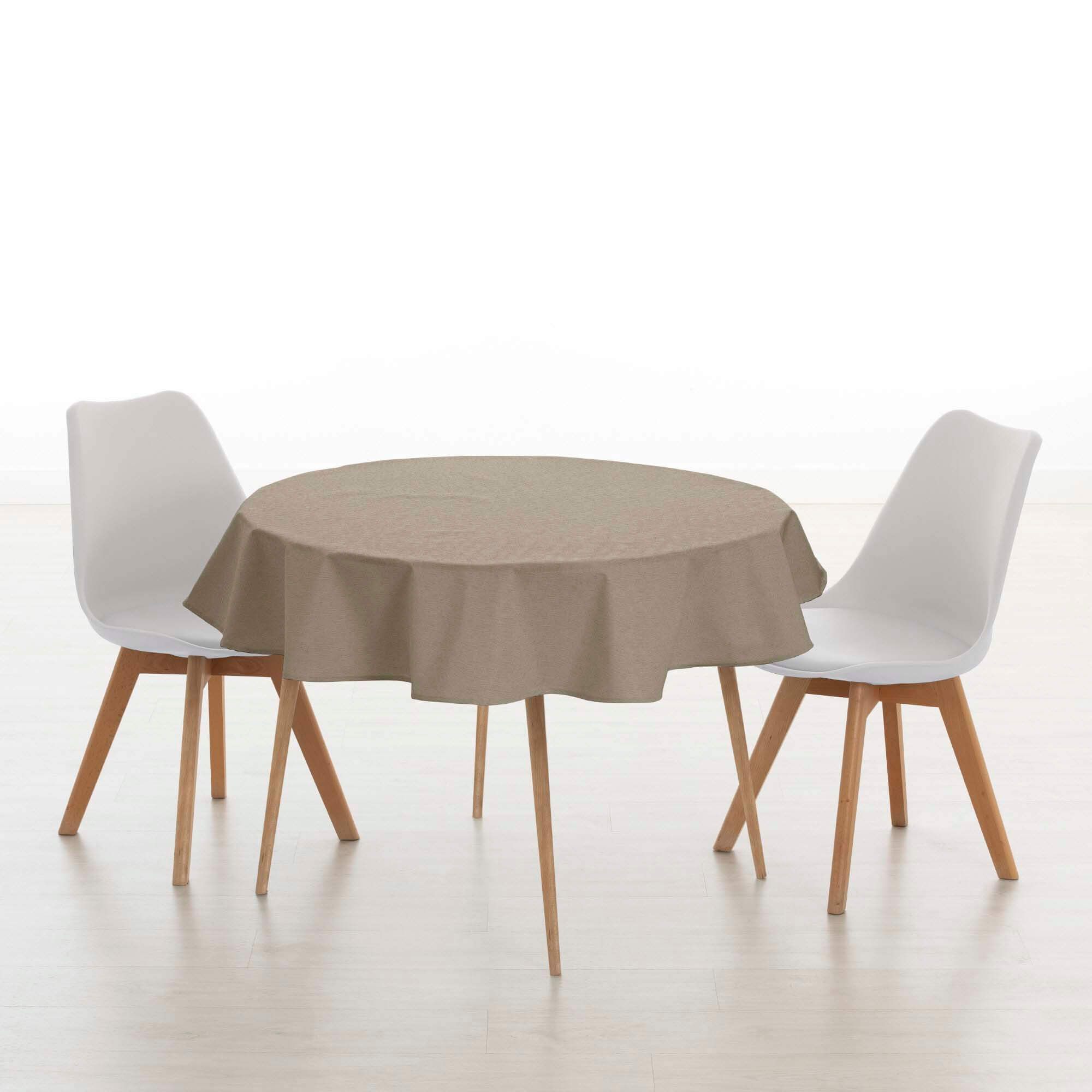 Round stain resistant tablecloth Plain 157