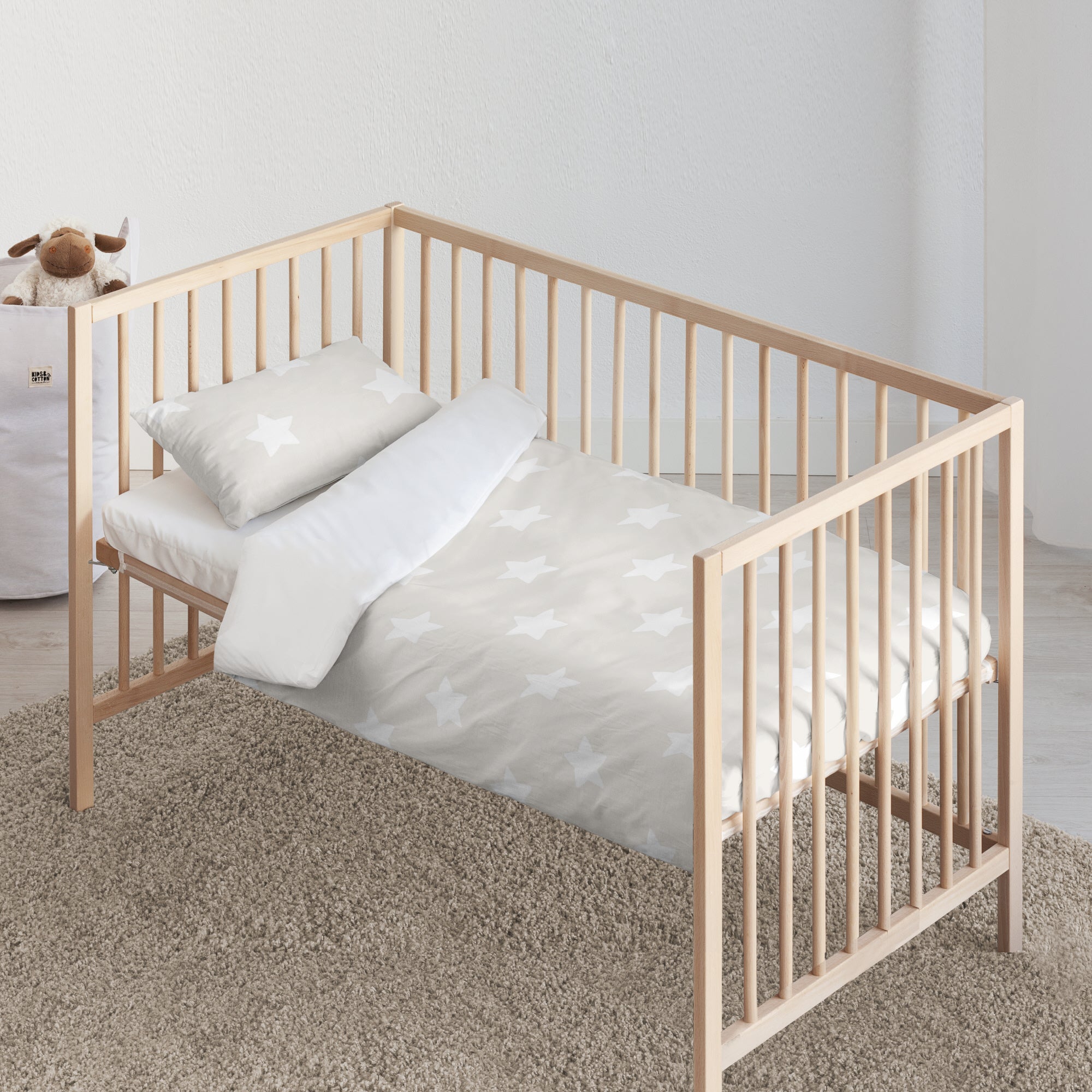 Housse de couette pour berceau Runar Beige
