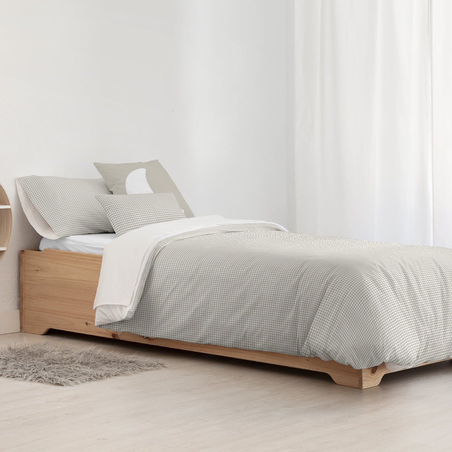 Funda nórdica 100% algodón Vichy Beige