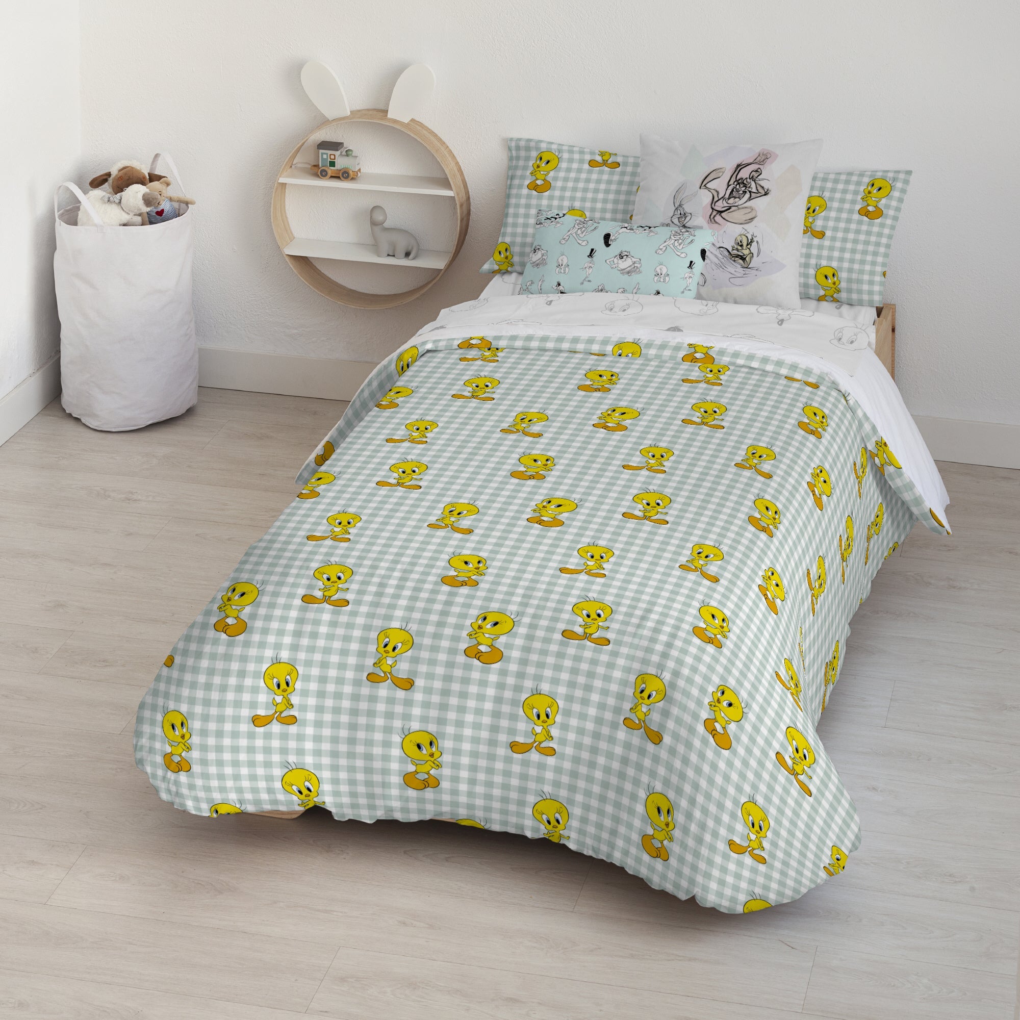 100% cotton duvet cover Tweety Vichy