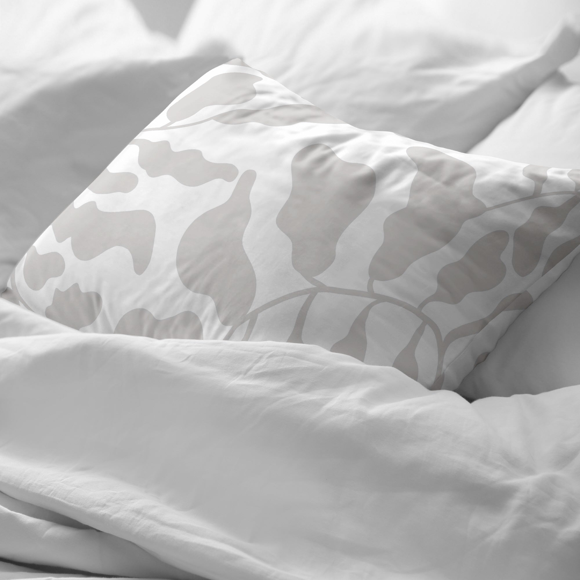 Taie d'oreiller 100% coton Chame Gris