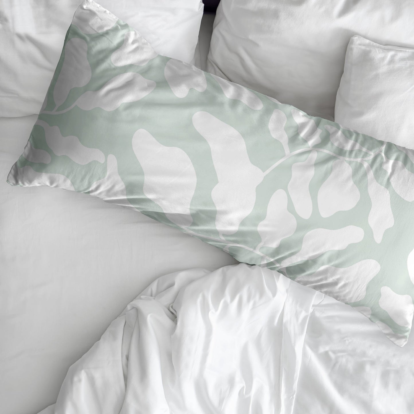 Taie d'oreiller Chame Menthe 100 % coton