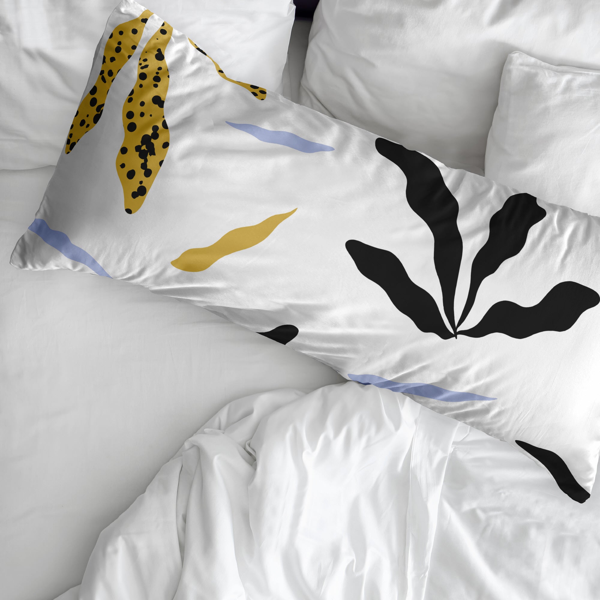 Taie d'oreiller bleue Darliston 100 % coton