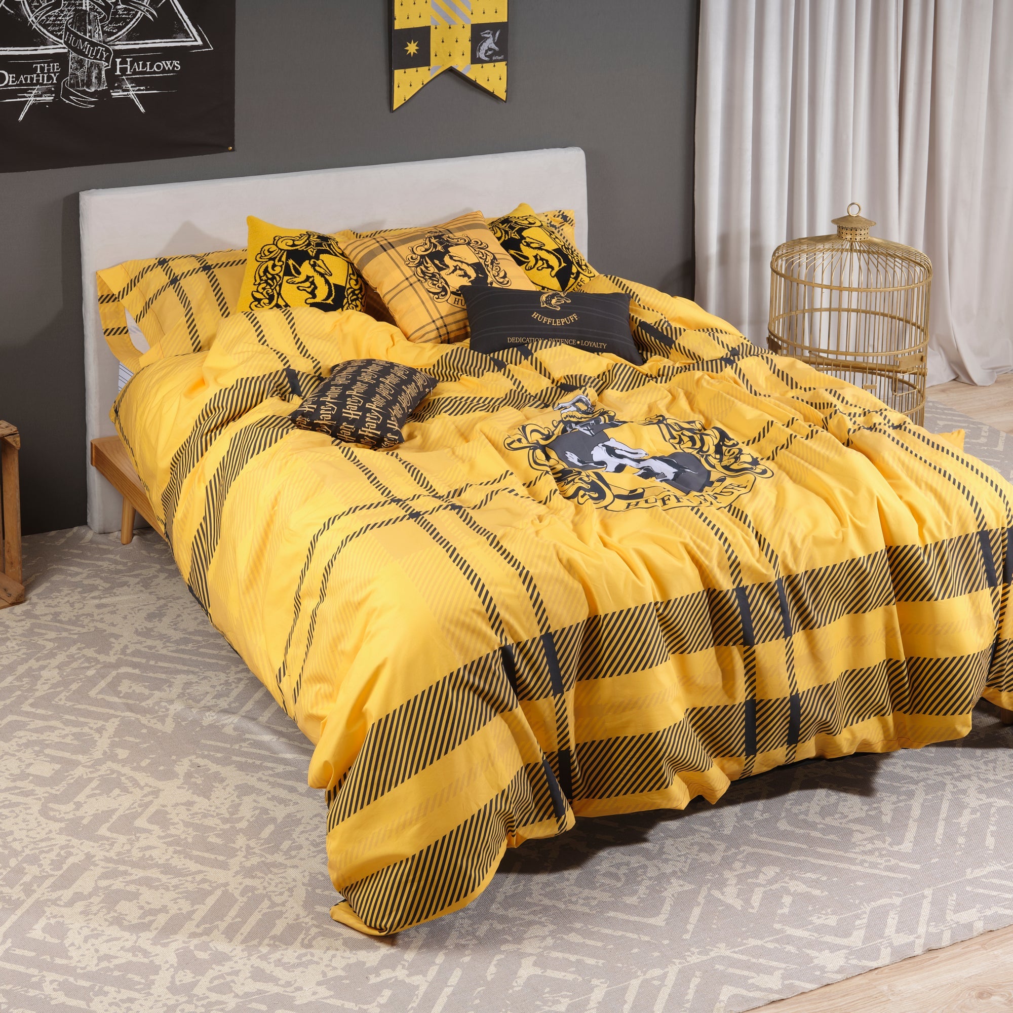 100% cotton Classic Hufflepuff duvet cover