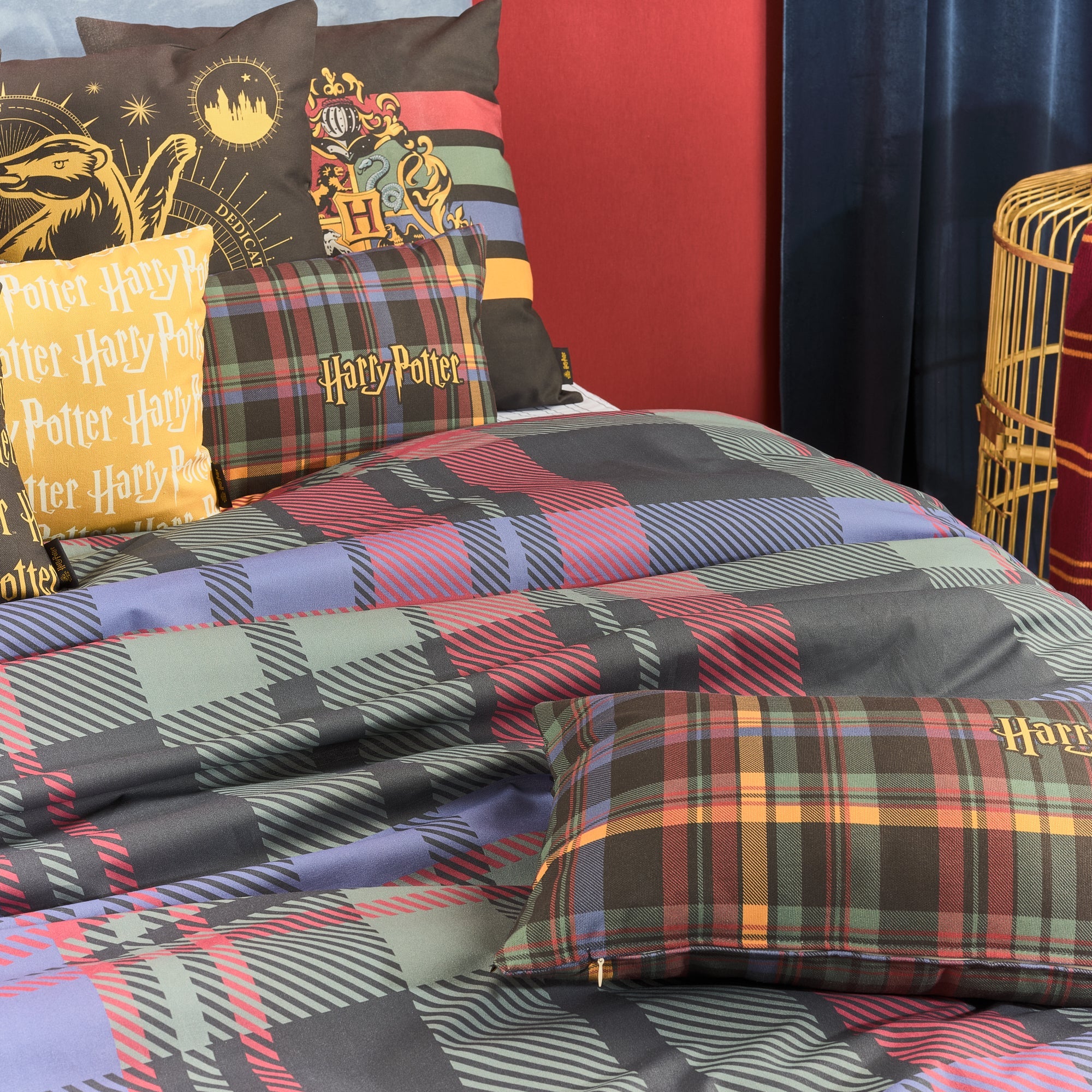 Funda nórdica 100% algodón Hogwarts Cuadro Colores