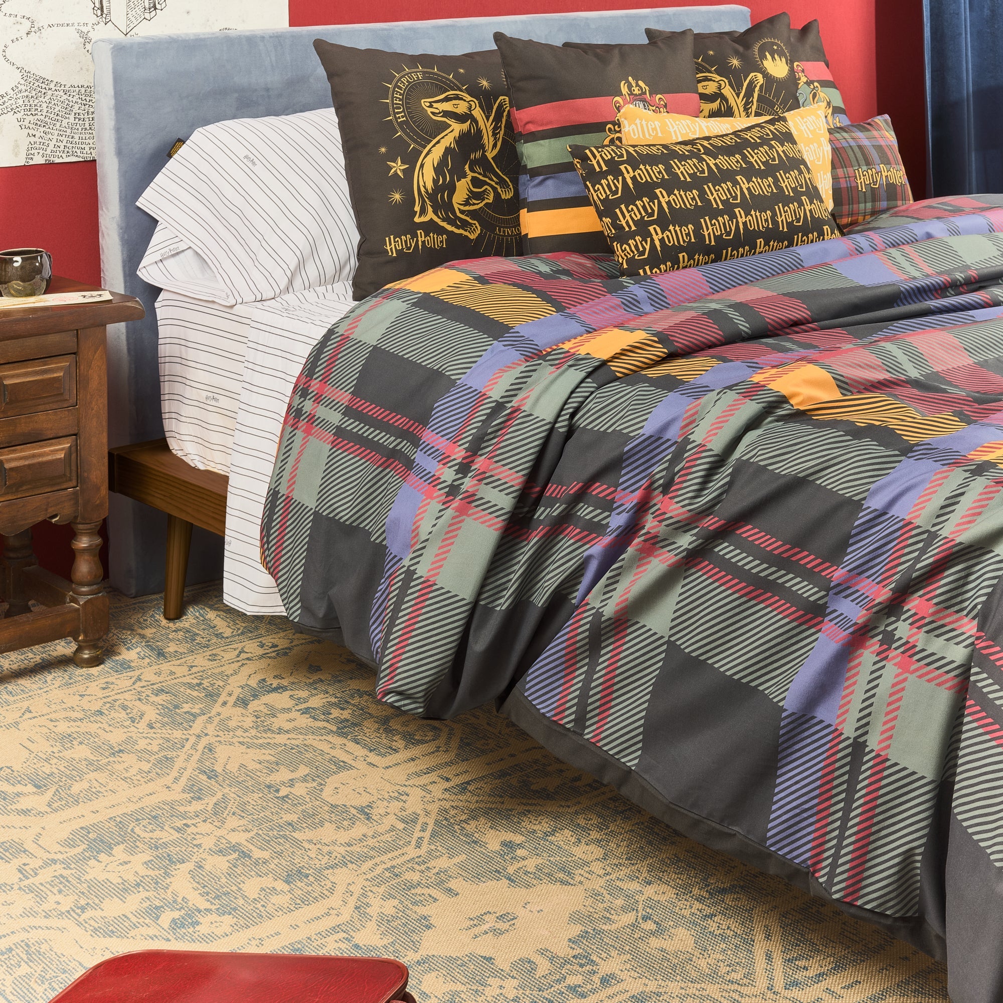 Funda nórdica 100% algodón Hogwarts Cuadro Colores
