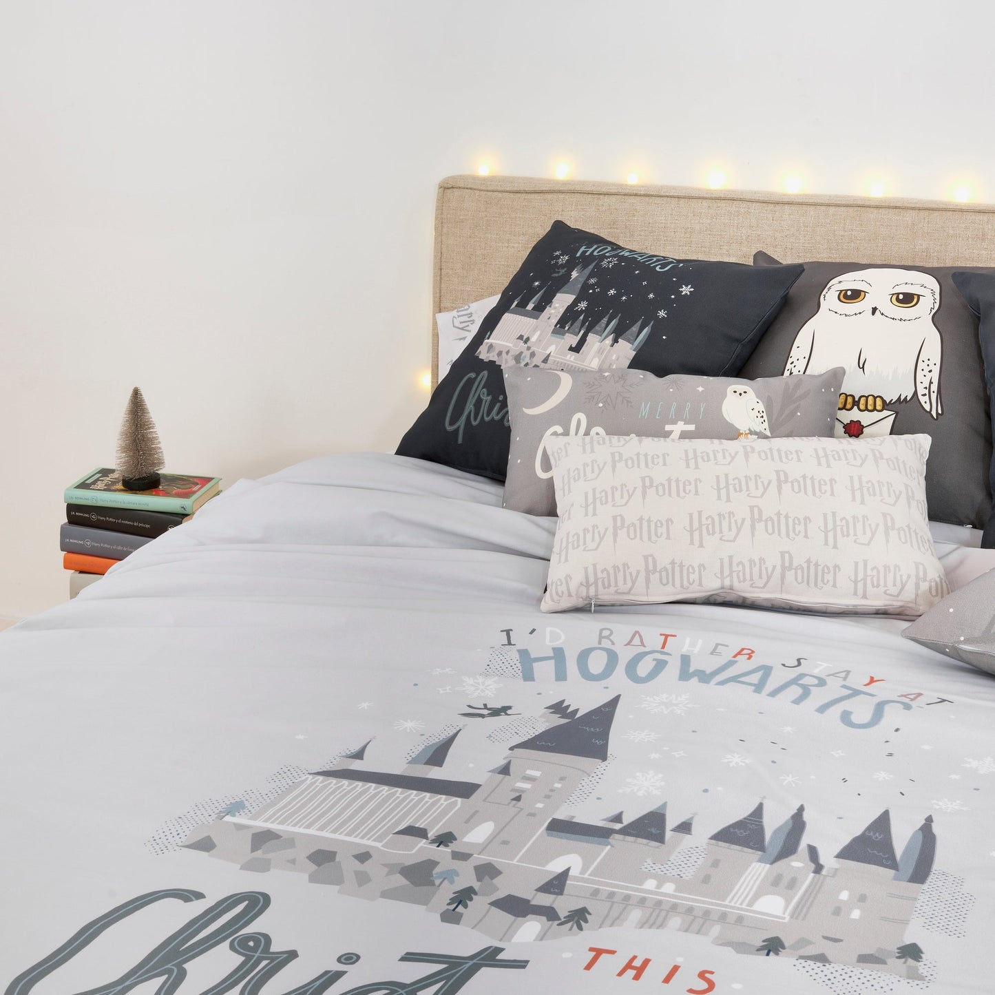 Poudlard à Noël Housse de couette 100% coton