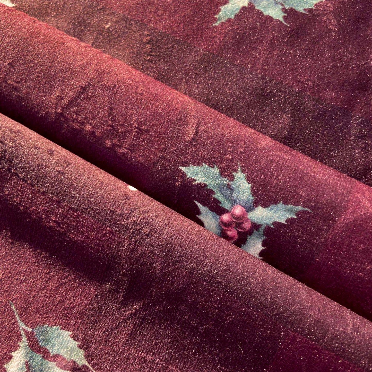 Housse de couette à clics réversibles Velours de Noël Rouge 1