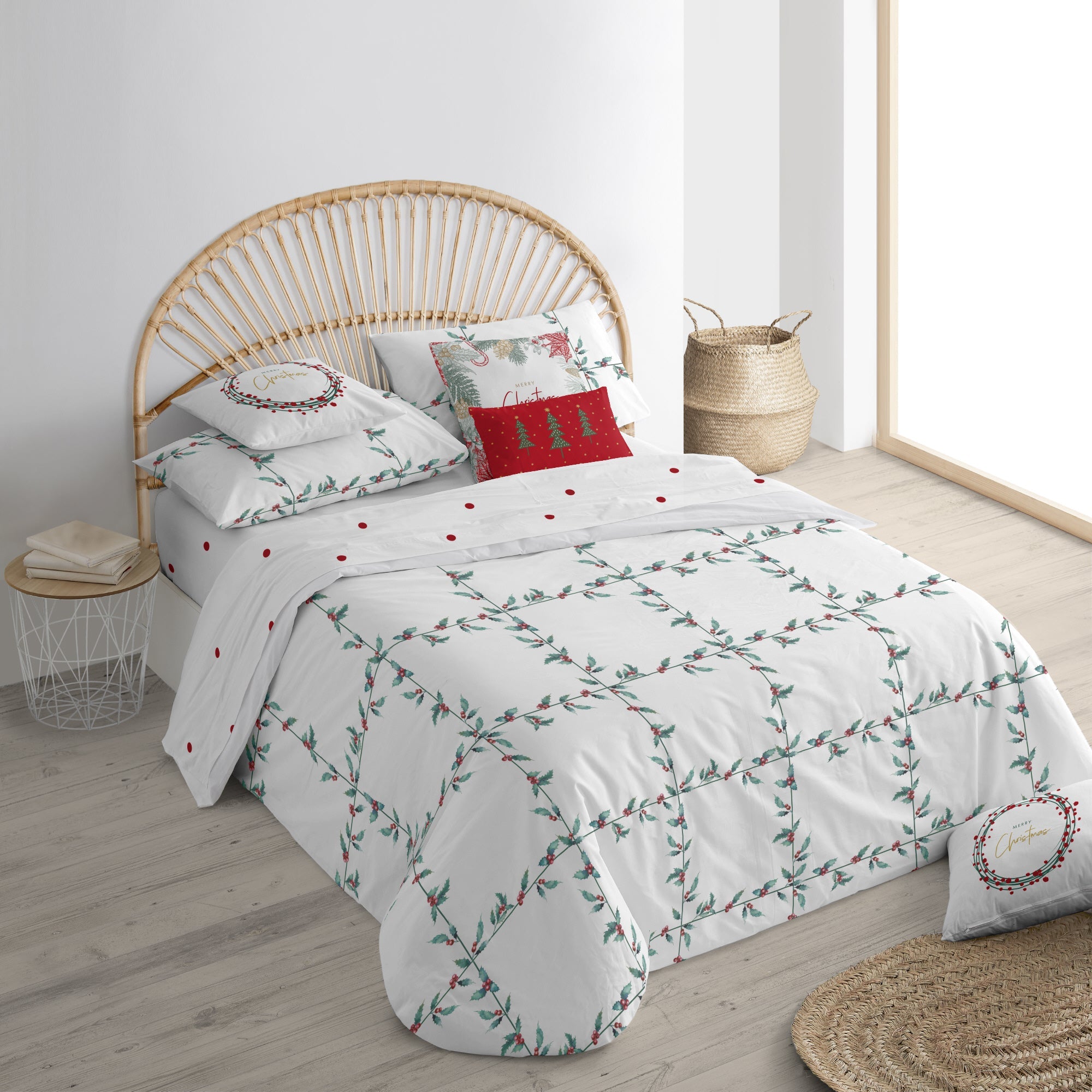 Reversible click duvet cover Velvet White Christmas 1