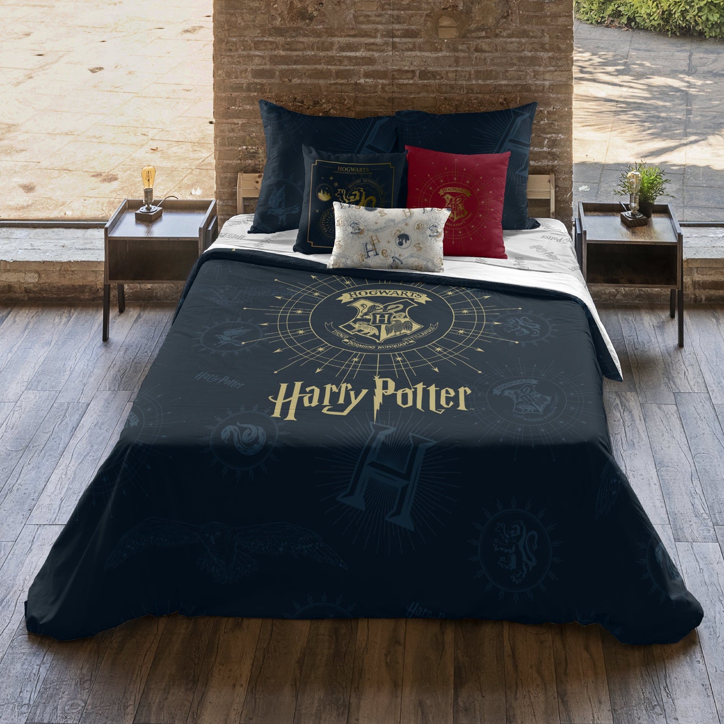 Funda nórdica 100% algodón Dormiens Draco Azul