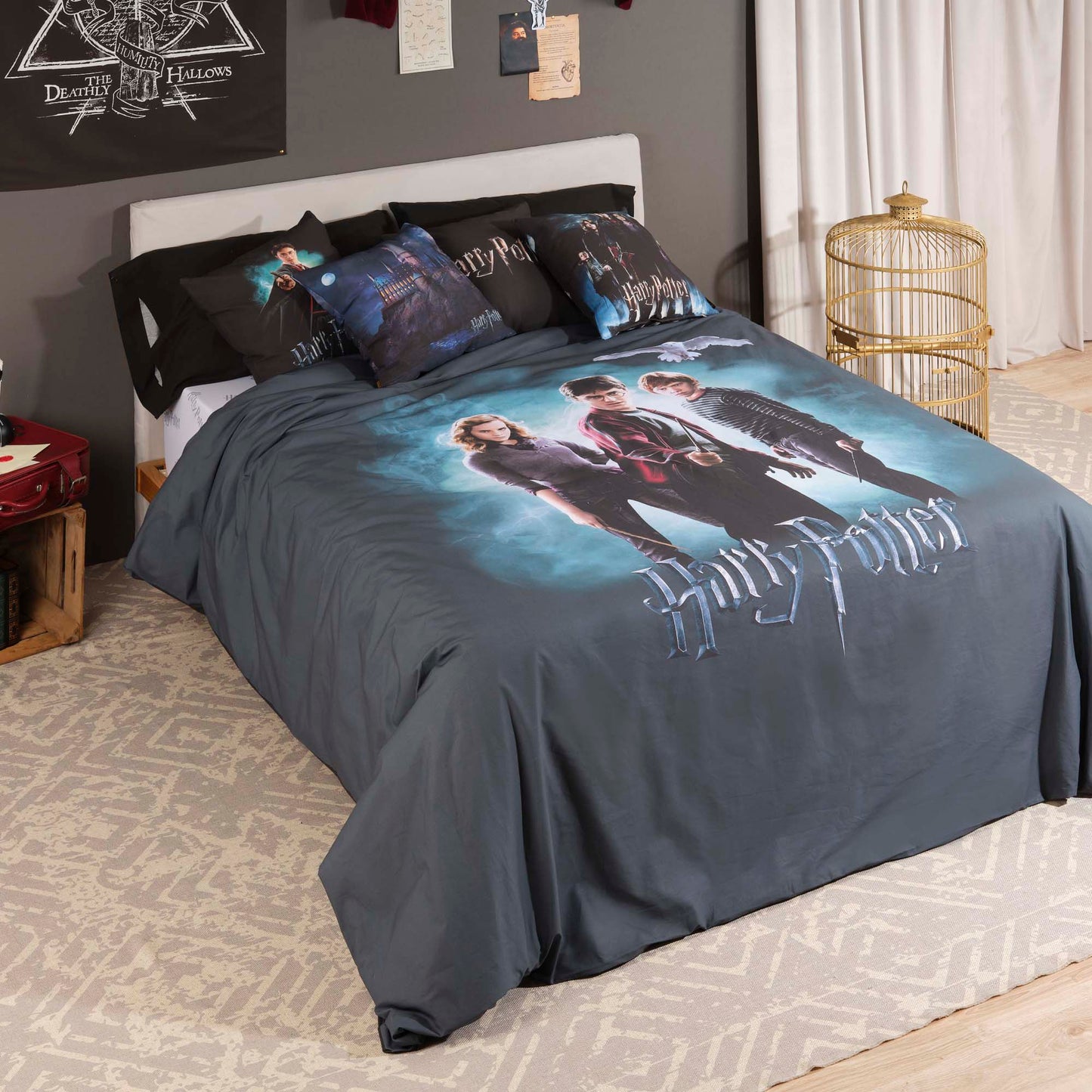 Funda nórdica Harry Potter microsatén Lumos