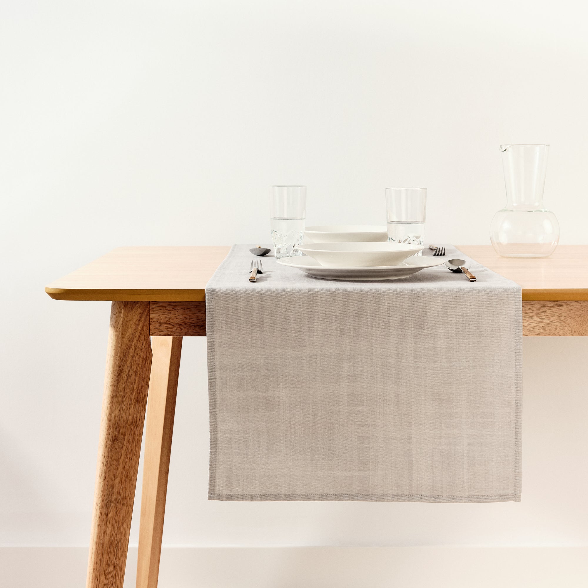 Chemin de table gris 45x140 cm