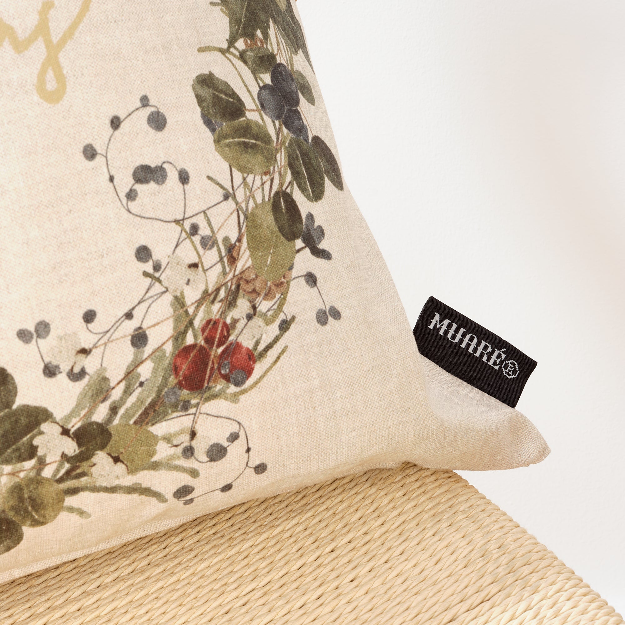 Housse de coussin 100% coton Gui de Noël A 50x50 cm