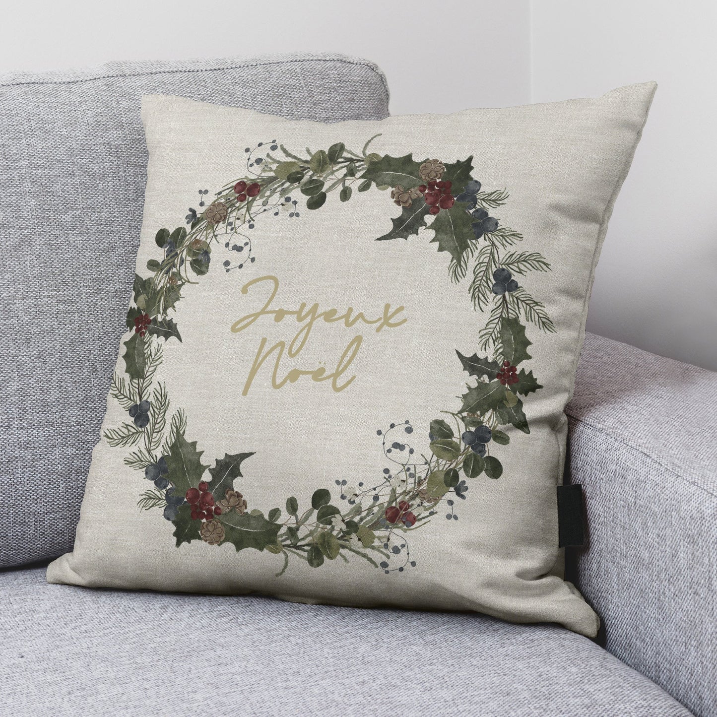 100% cotton Christmas Noel cushion cover A 50x50 cm