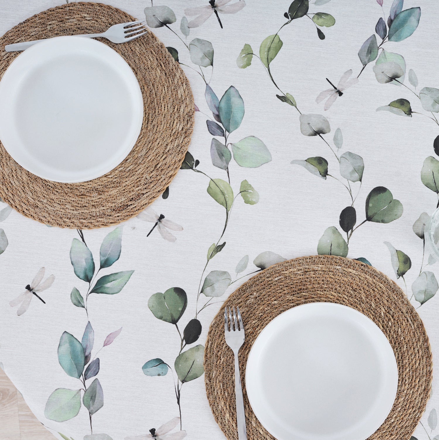 Round stain-resistant tablecloth 0120-362