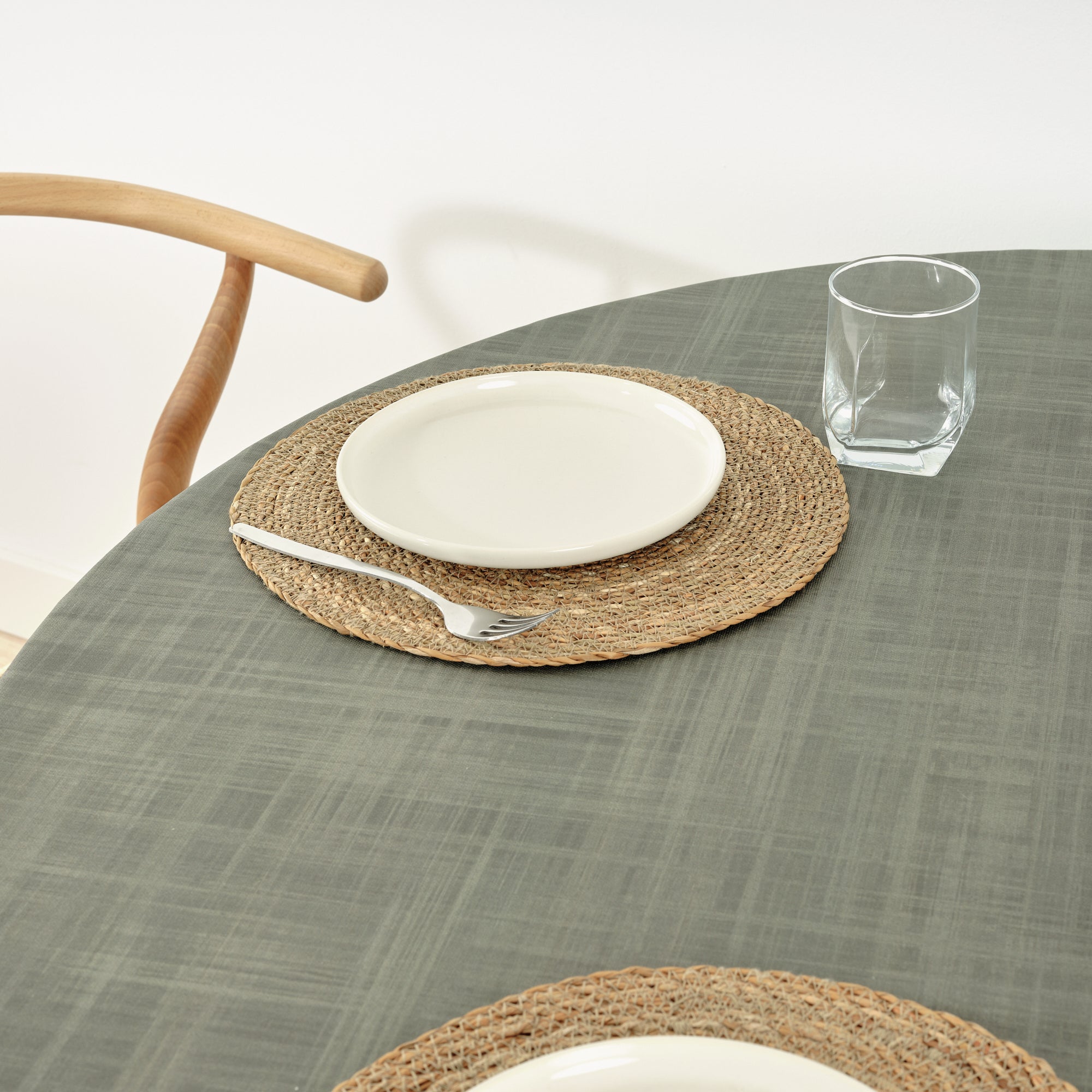 Desert Sage Stain-Resistant Round Tablecloth