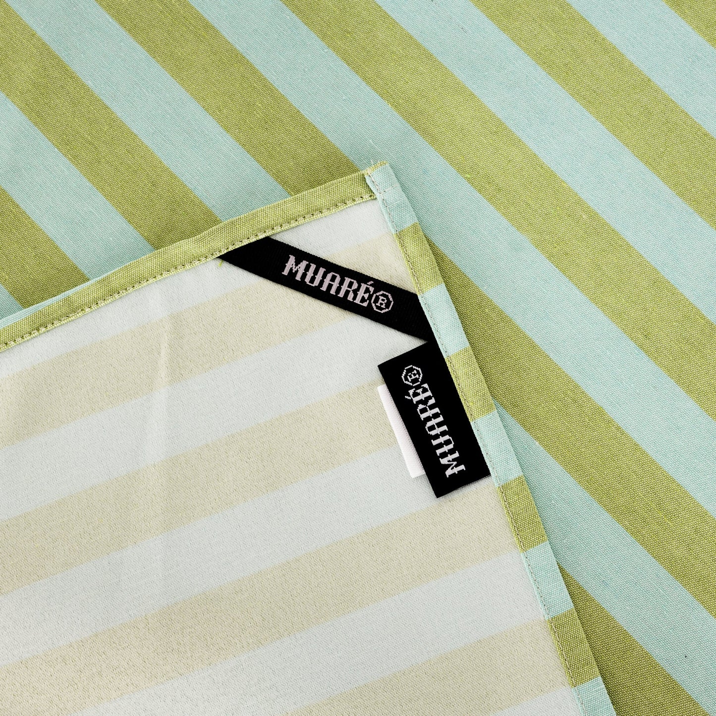 Paño de cocina Maglia Raya Pistacho y Turquesa 45x70 cm