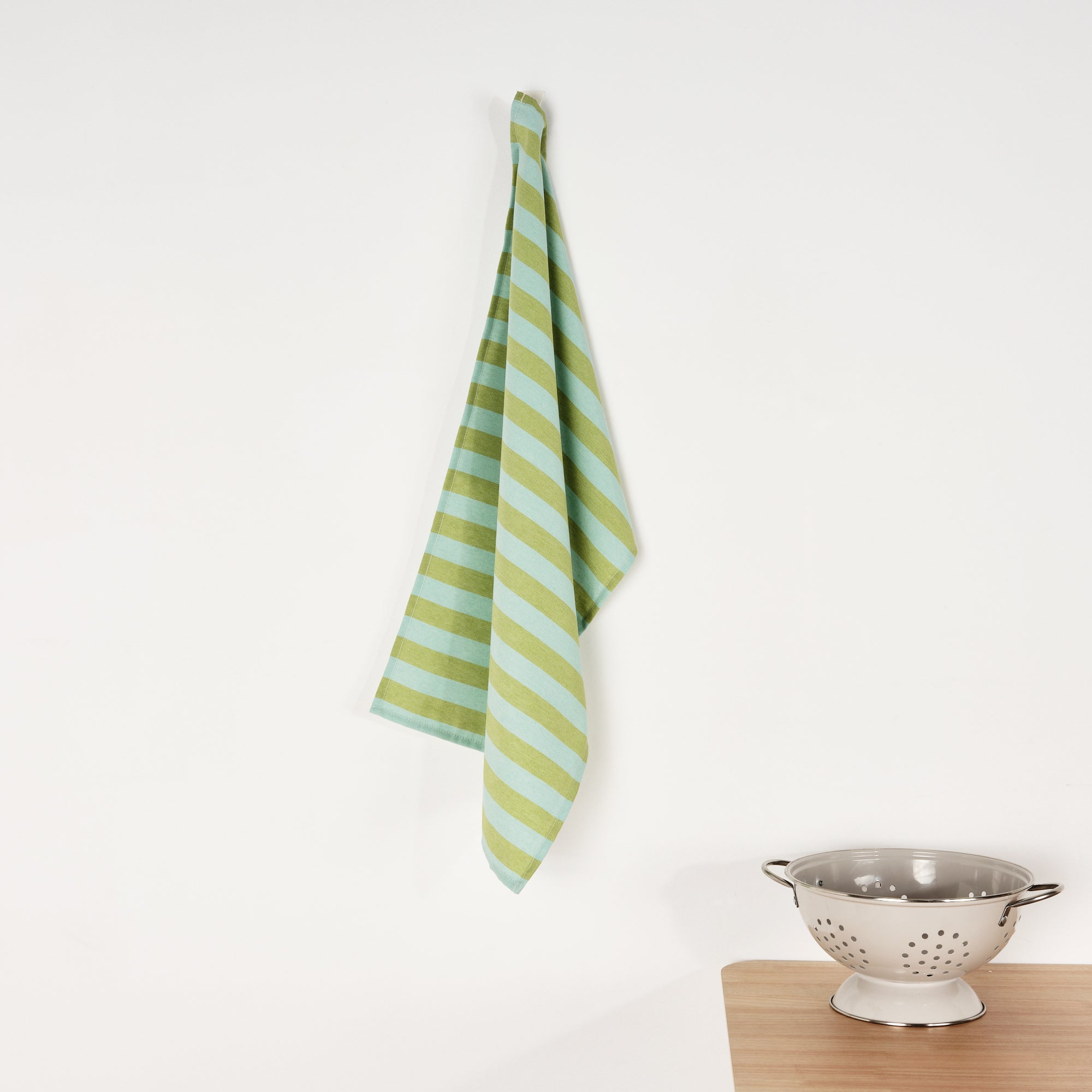 Maglia Striped Kitchen Towel Pistachio and Turquoise 45x70 cm