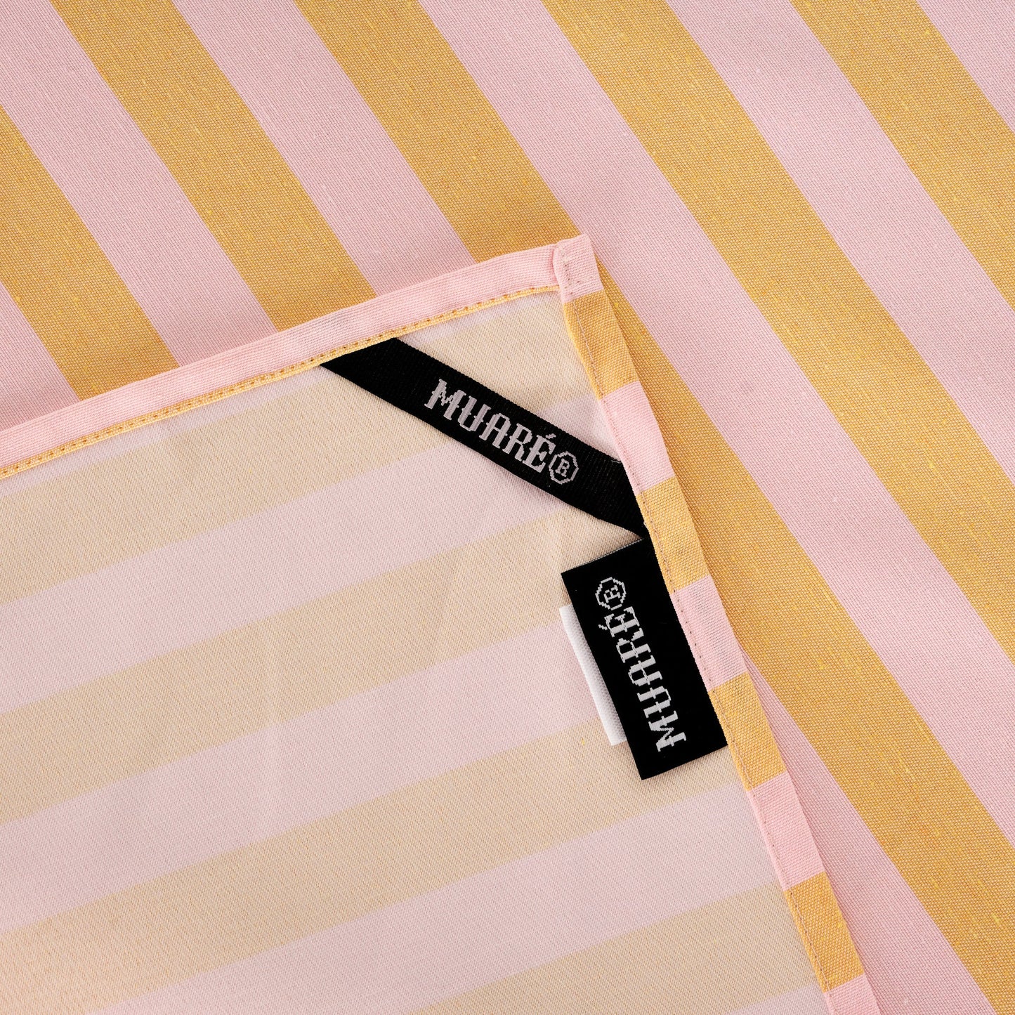 Paño de cocina Maglia Raya Rosa y Yema 45x70 cm