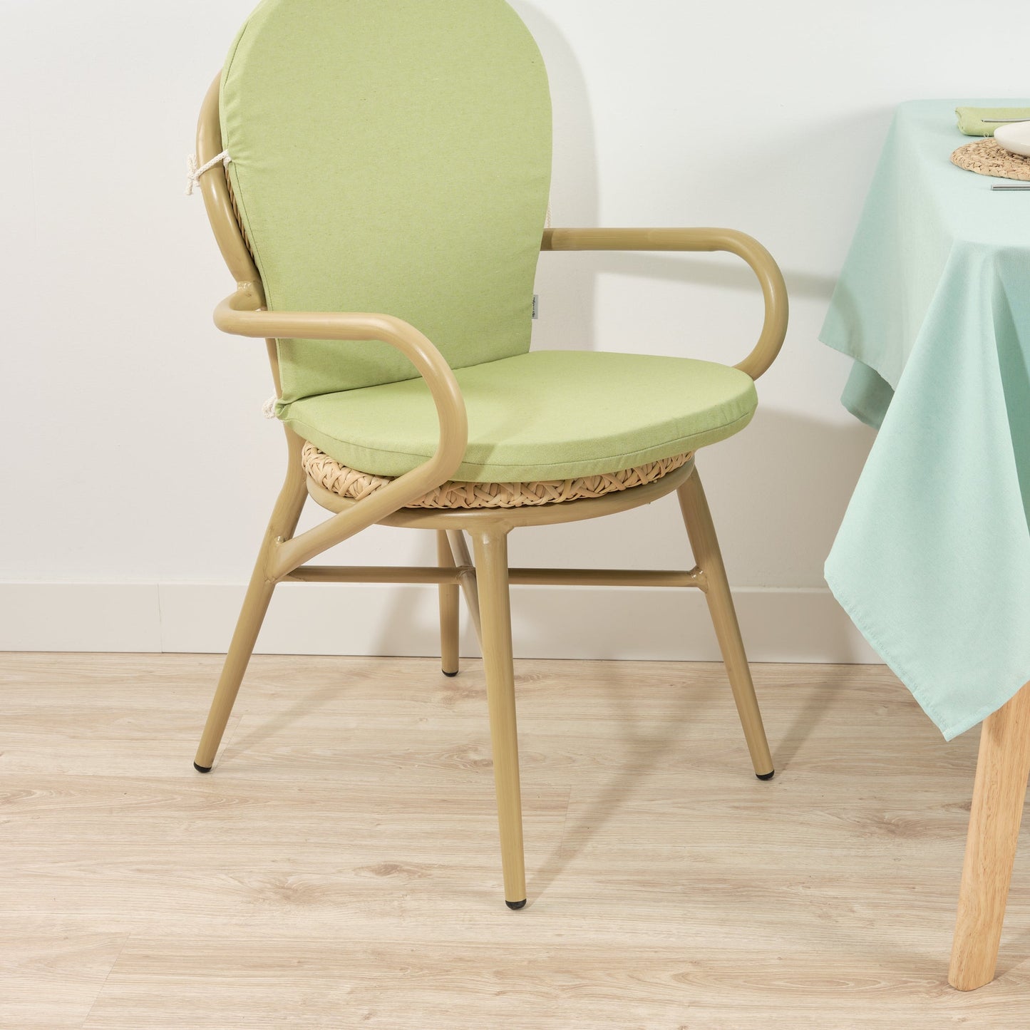 Cojín para silla de exterior Maglia Liso Pistacho 48x90 cm
