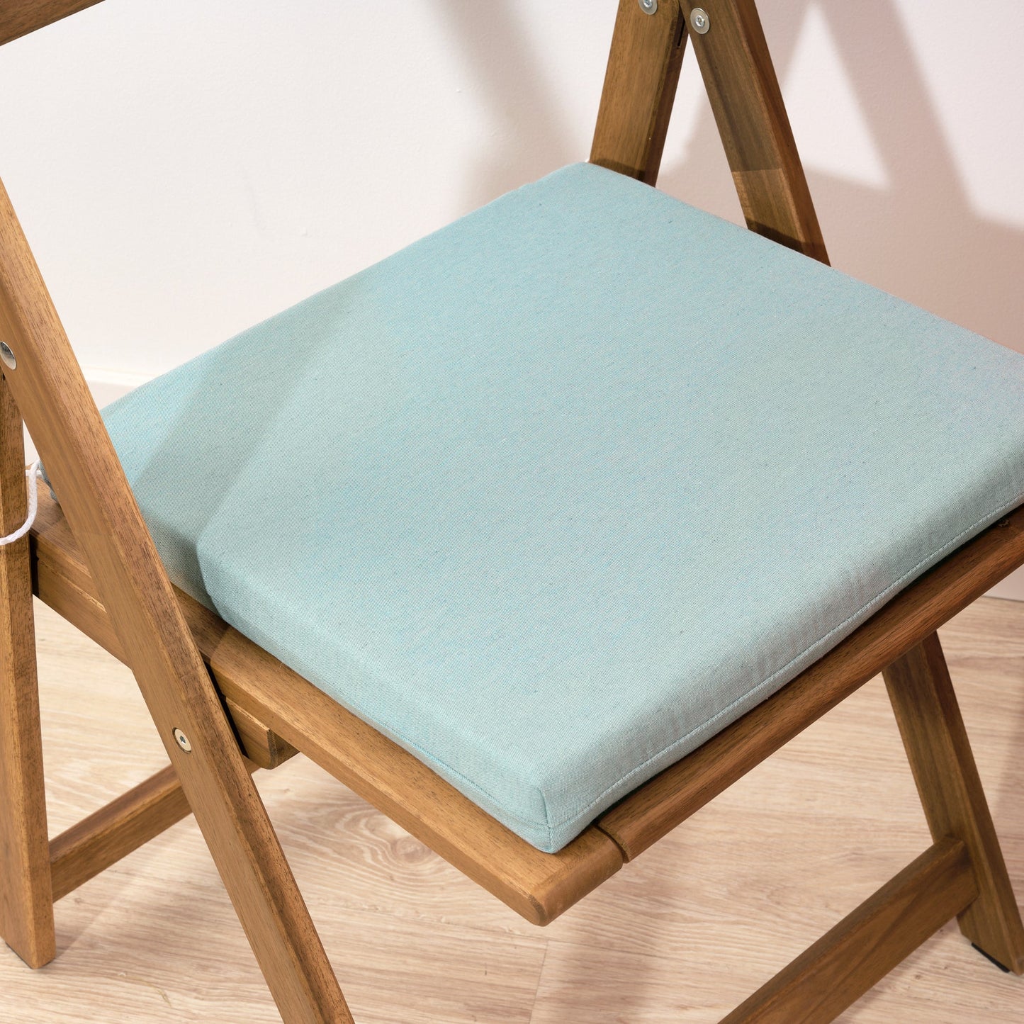 Cojín para asiento acolchado Maglia Liso Agua 40x40x5 cm
