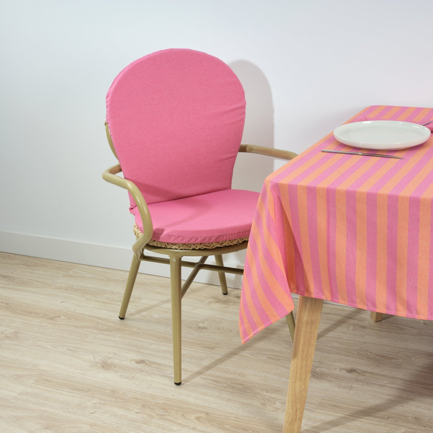 Cojín para silla de exterior Maglia Liso Fucsia 48x90 cm