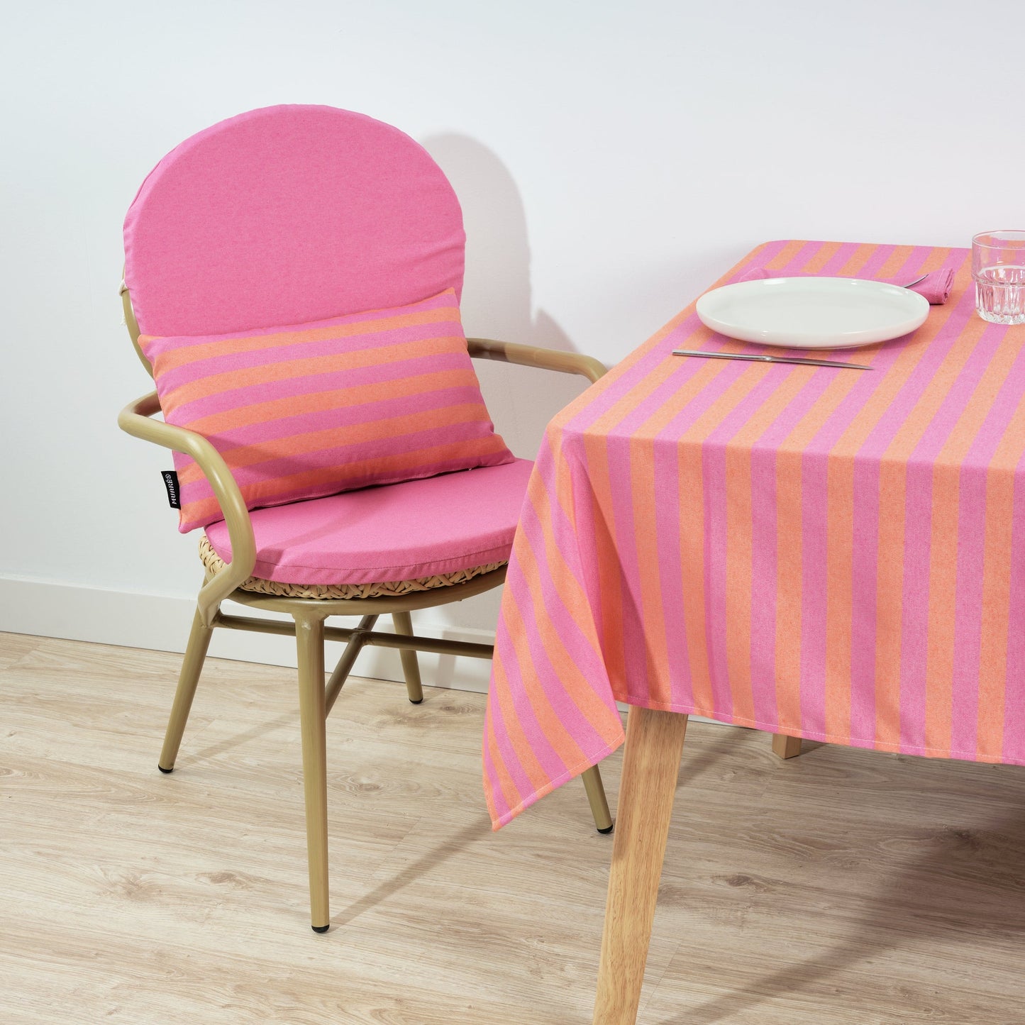 Cojín para silla de exterior Maglia Liso Fucsia 48x90 cm