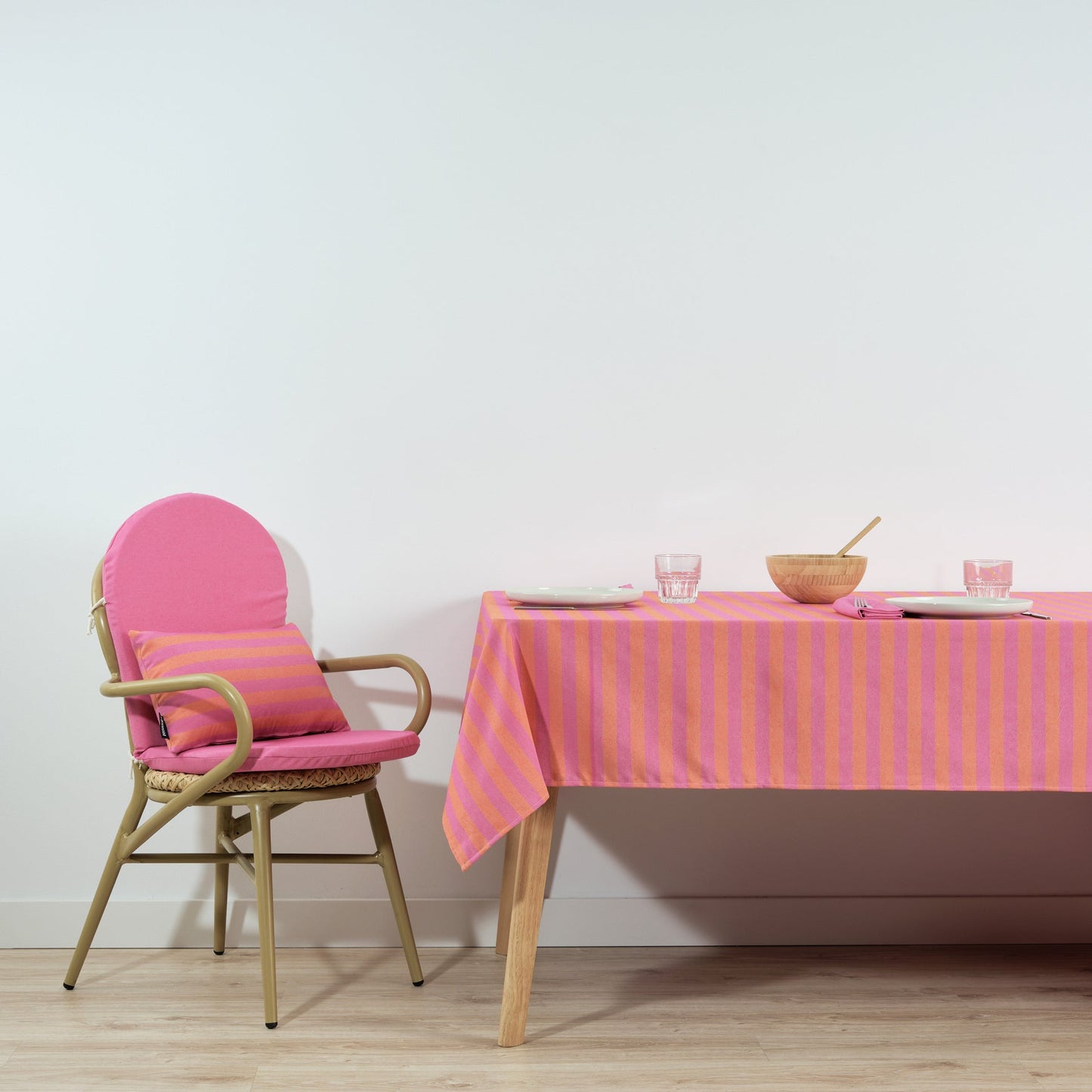 Cojín para silla de exterior Maglia Liso Fucsia 48x90 cm