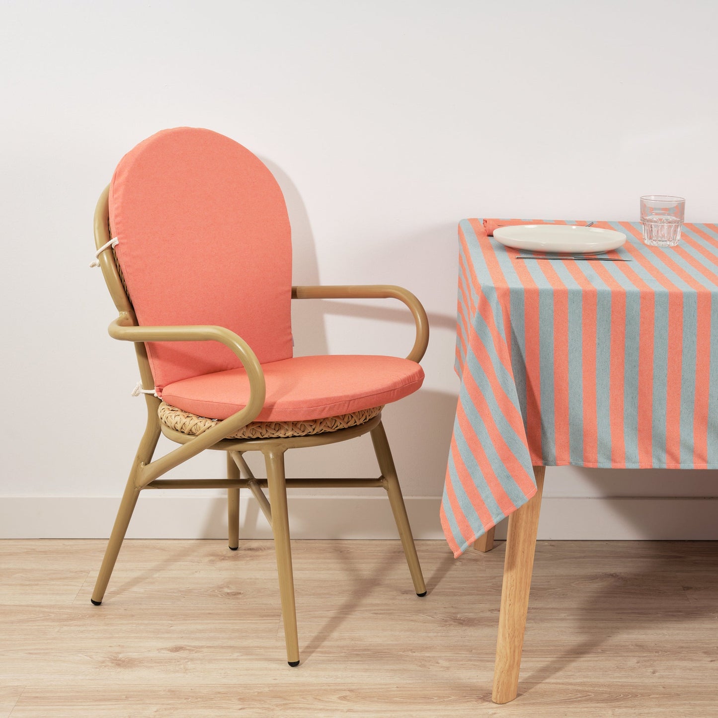 Cojín para silla de exterior Maglia Liso Naranja 48x90 cm