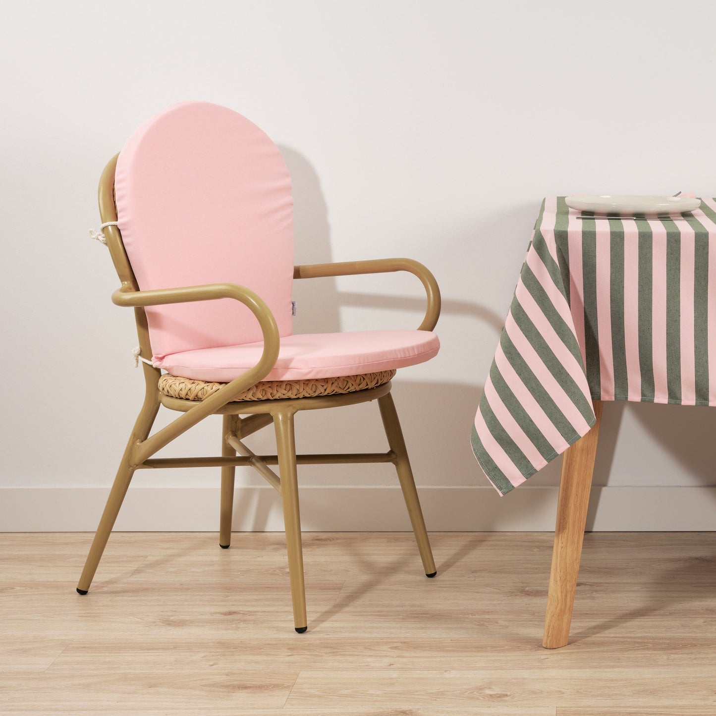 Cojín para silla de exterior Maglia Liso Rosa 48x90 cm
