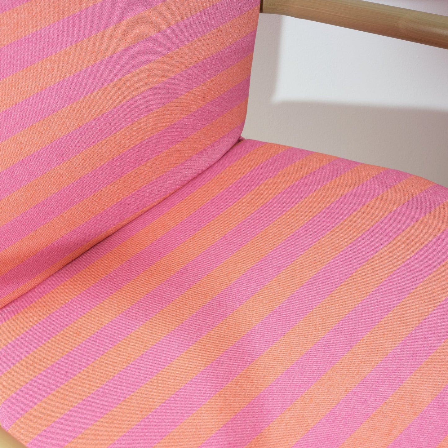 Cojín para silla de exterior Maglia Raya Fucsia y Naranja 48x90 cm