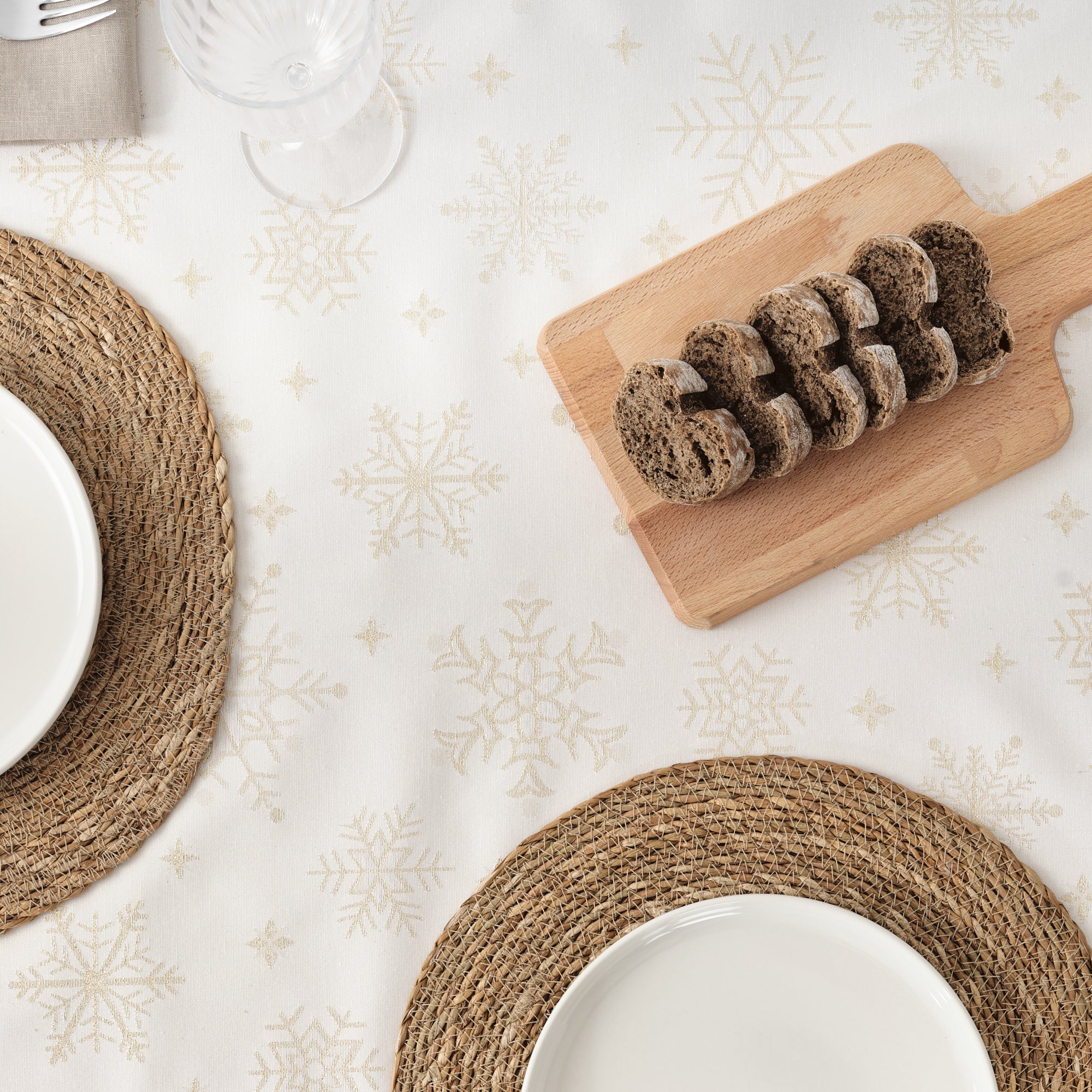 Nappe en tissu jacquard fil doré PSC4821