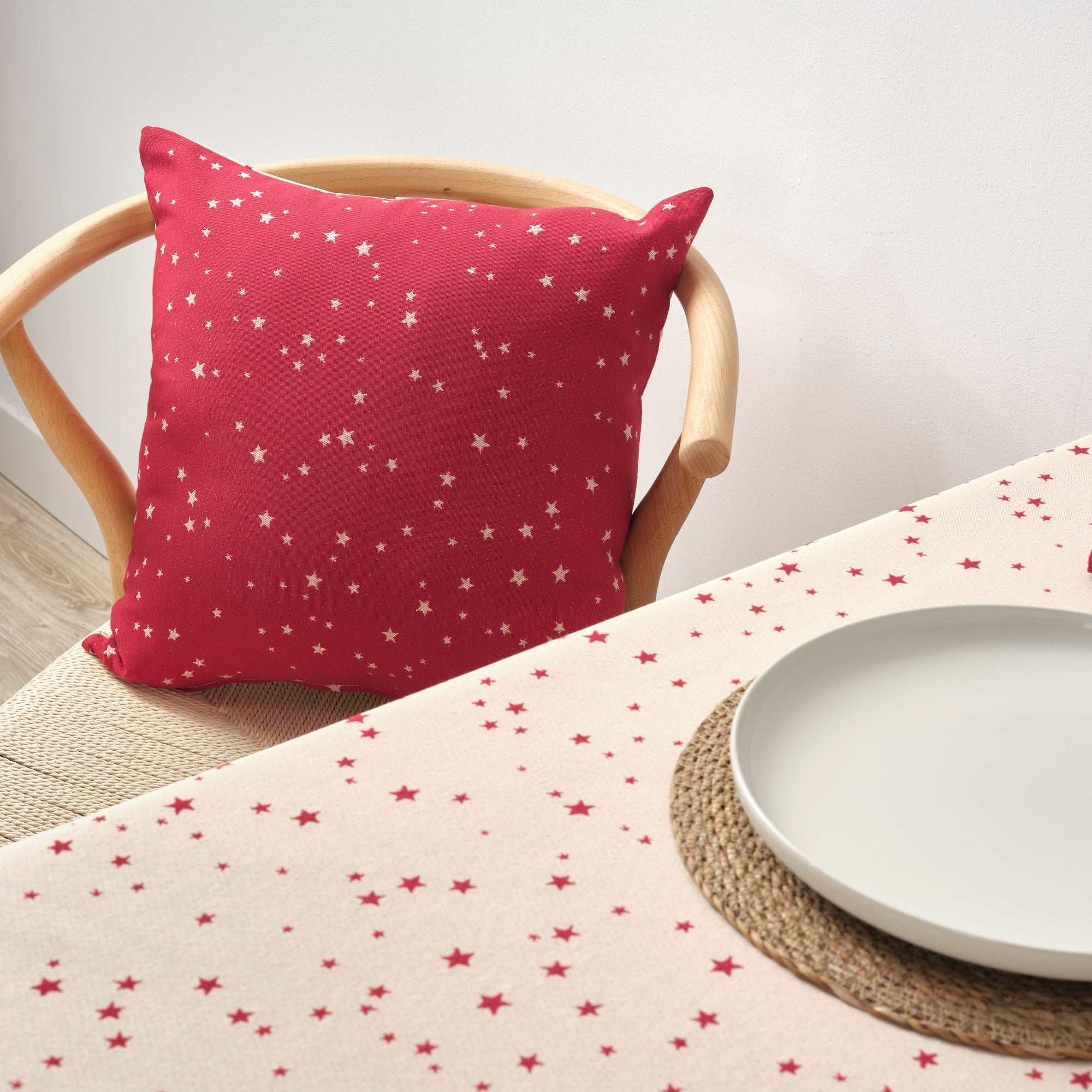 Reversible jacquard cushion cover 45x45 cm 33741