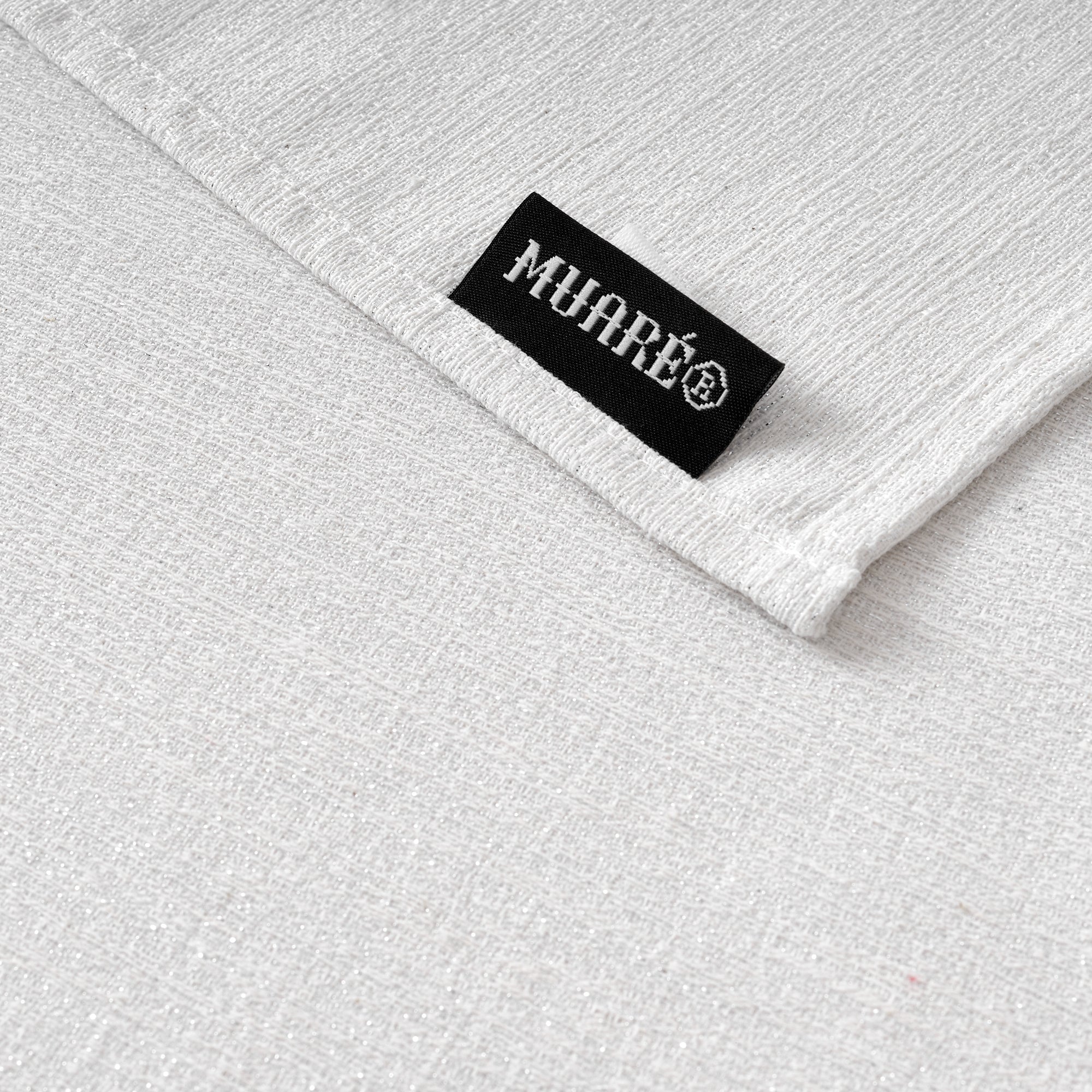 Chemin de table jacquard fil argent R17948 45x140 cm