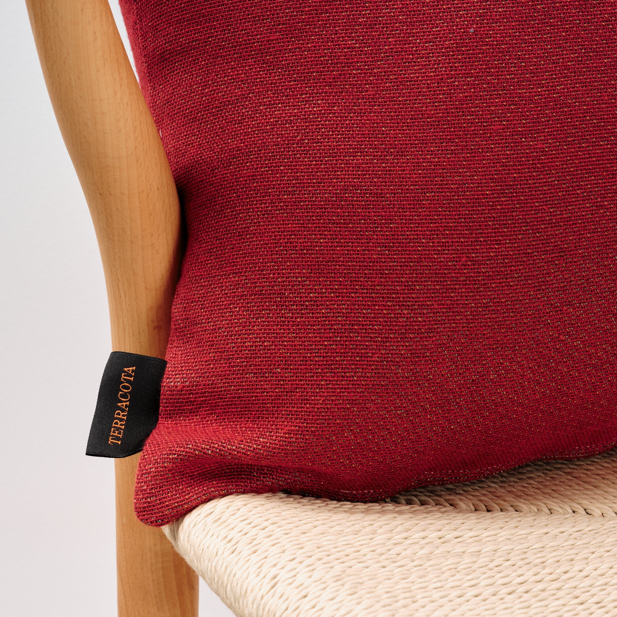 Jacquard cushion cover 45x45 cm Plain Red