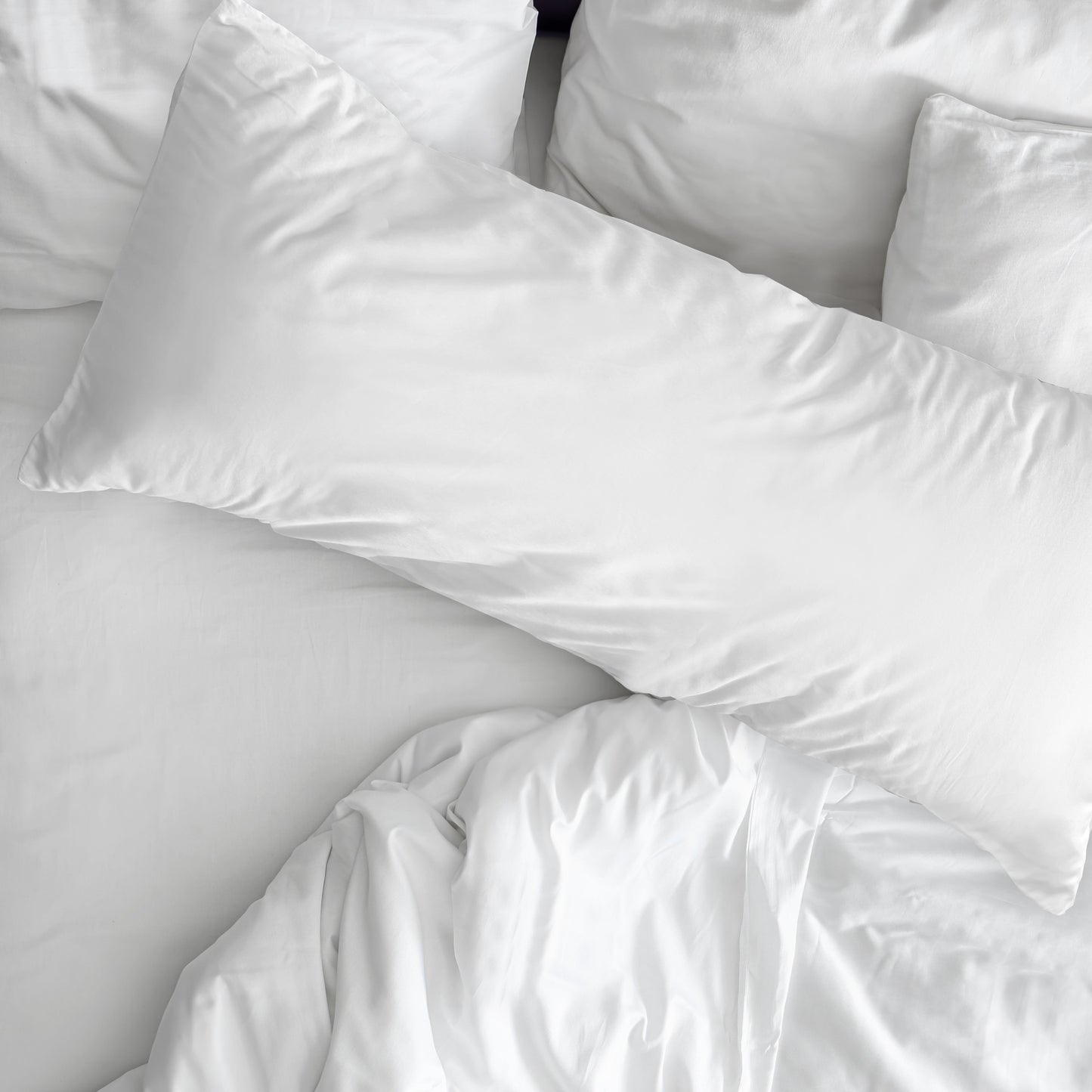 Funda de almohada blanca 100% algodón 45x125 cm