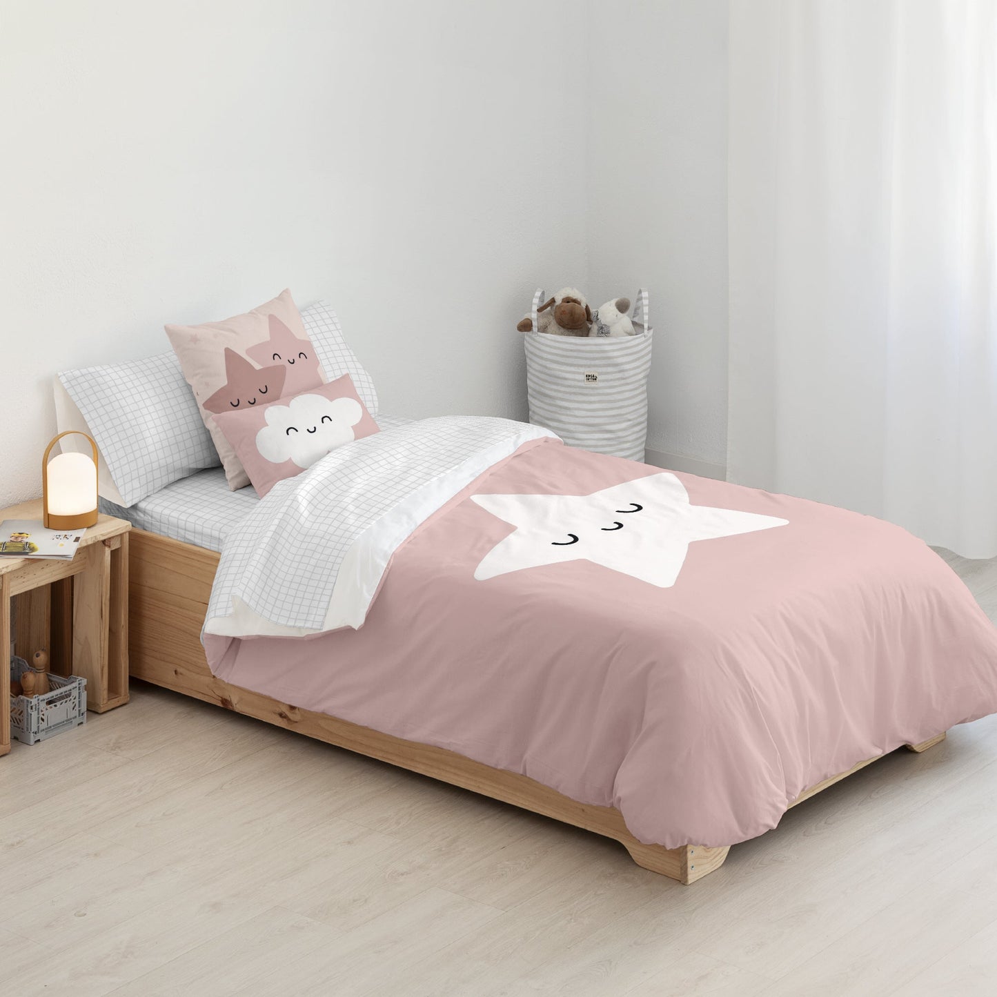 Funda nórdica 100% algodón Nadir Rosa